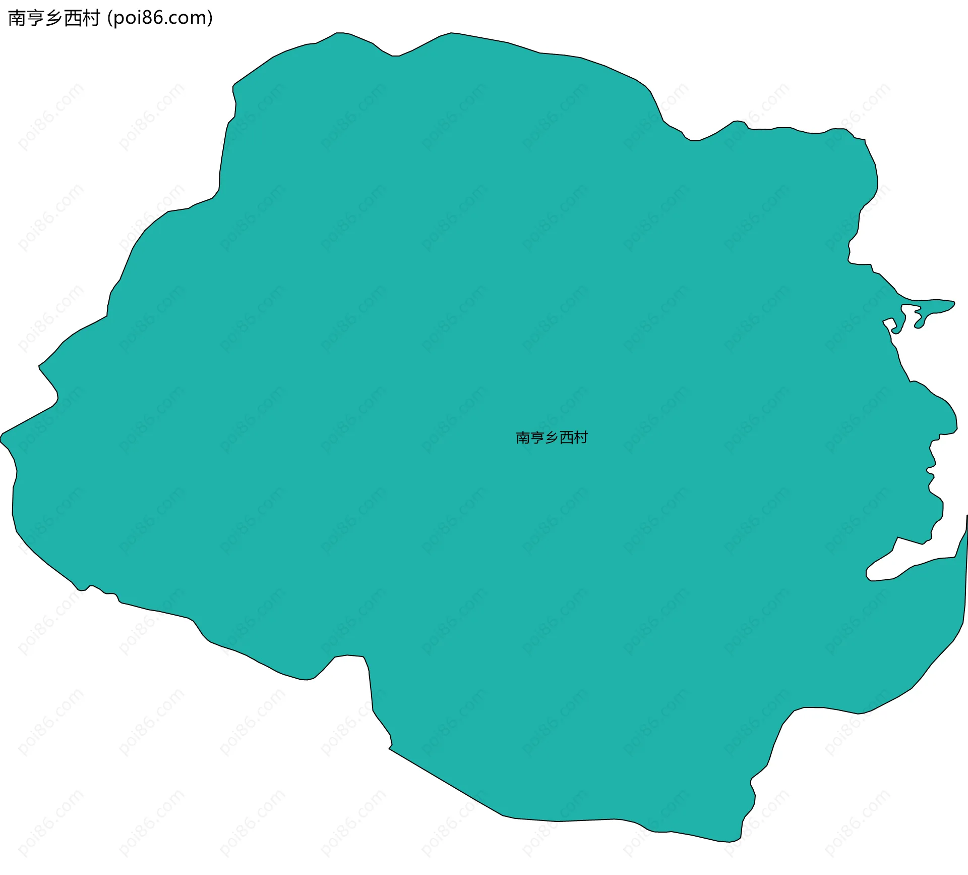 南亨乡西村边界地图