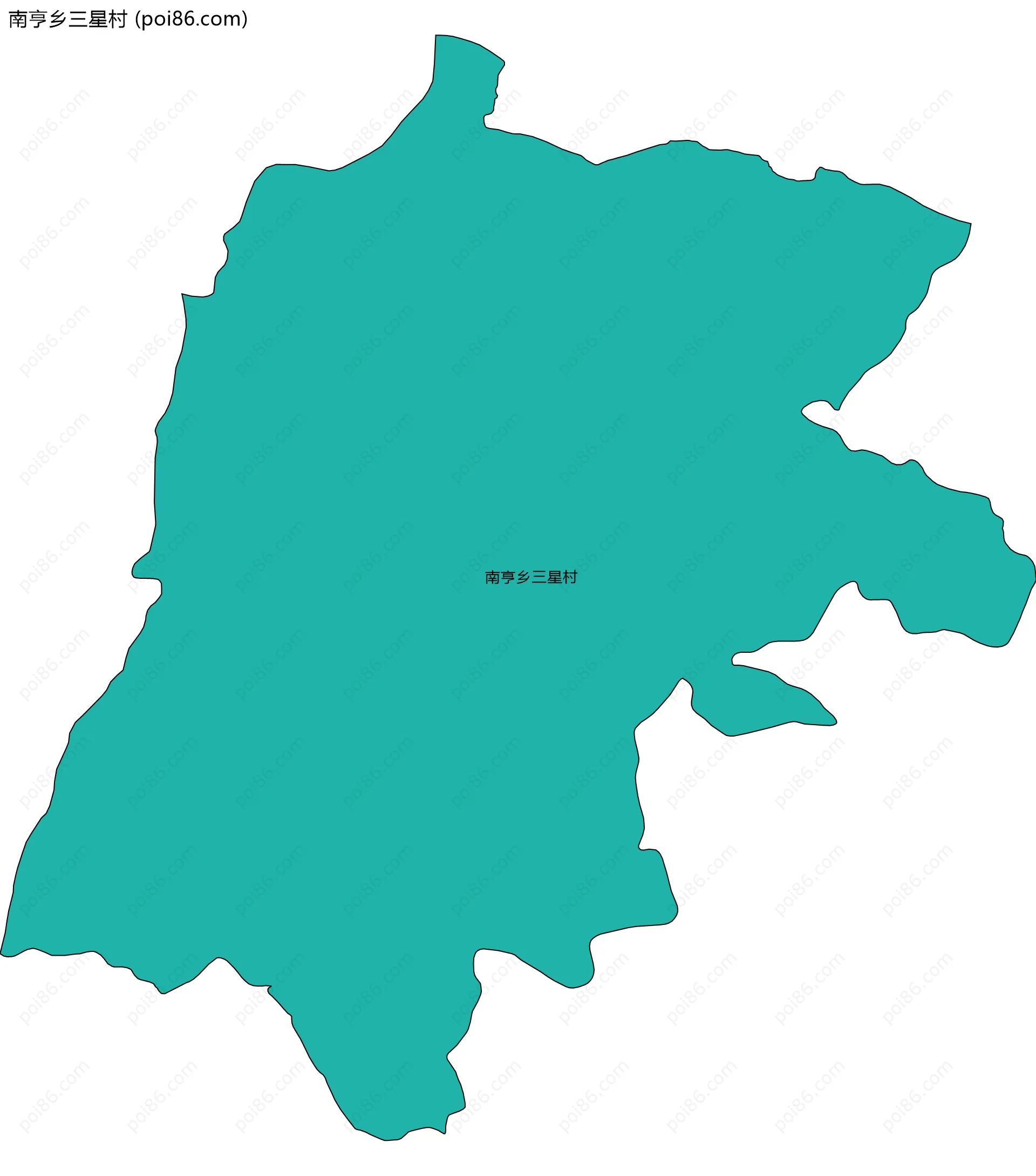 南亨乡三星村边界地图