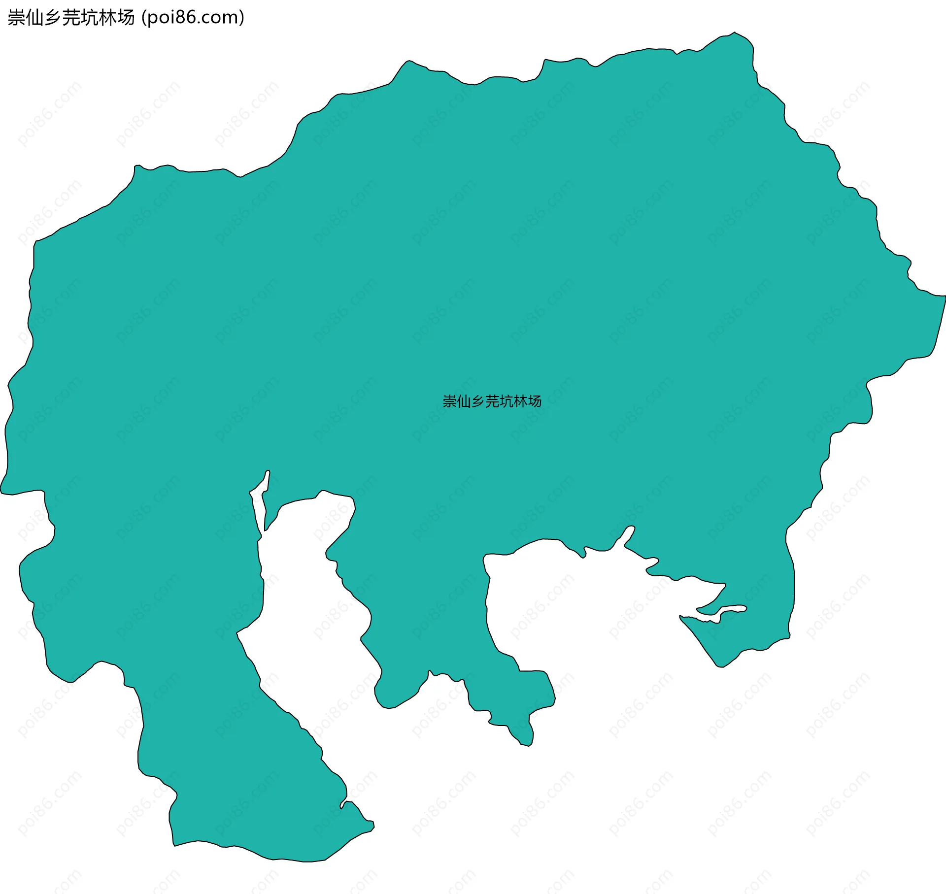 崇仙乡芫坑林场边界地图