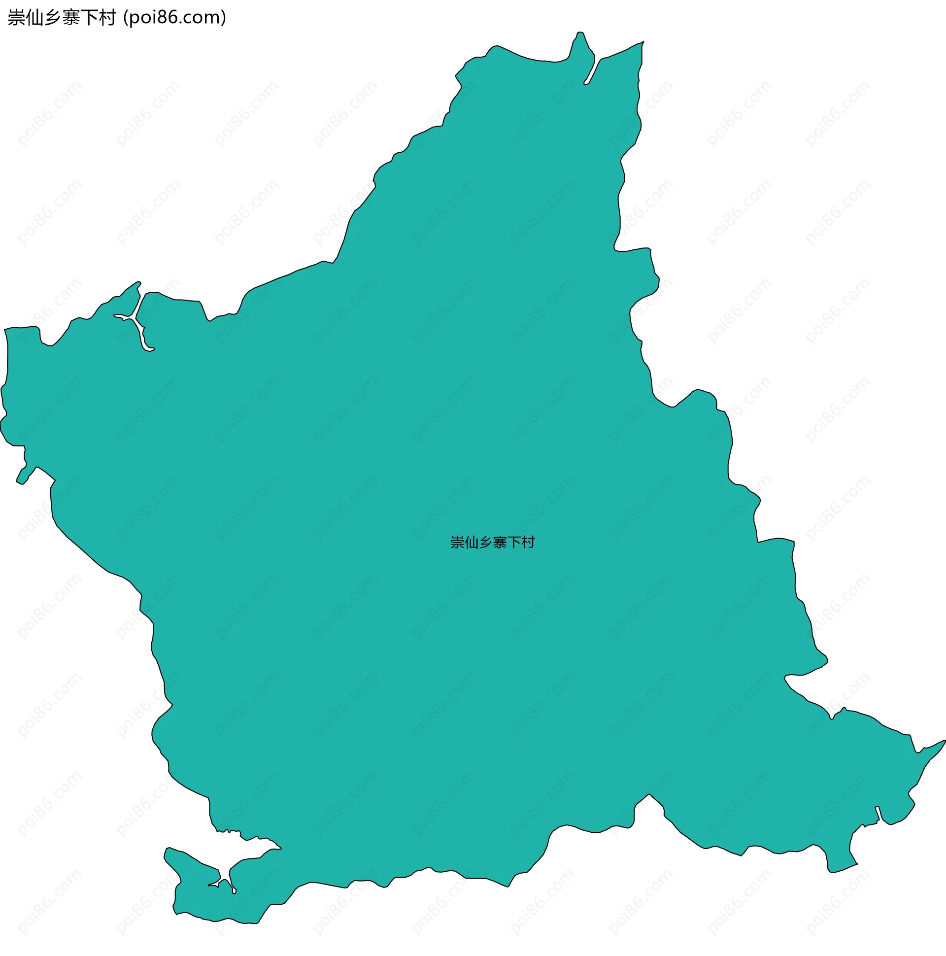 崇仙乡寨下村边界地图