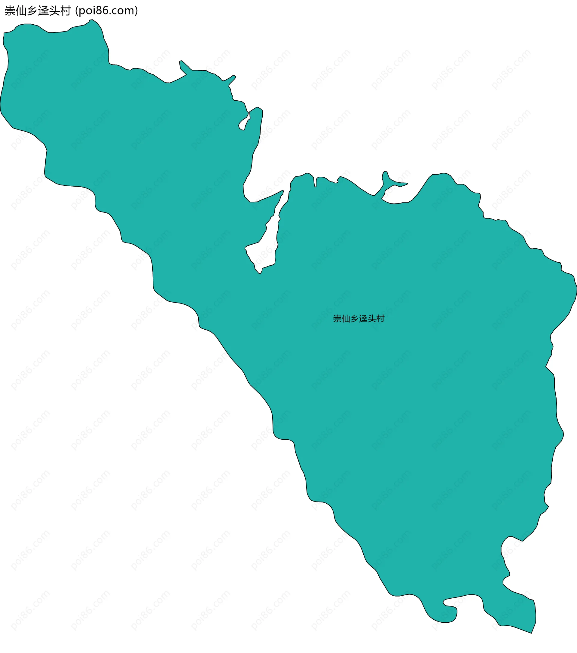 崇仙乡迳头村边界地图