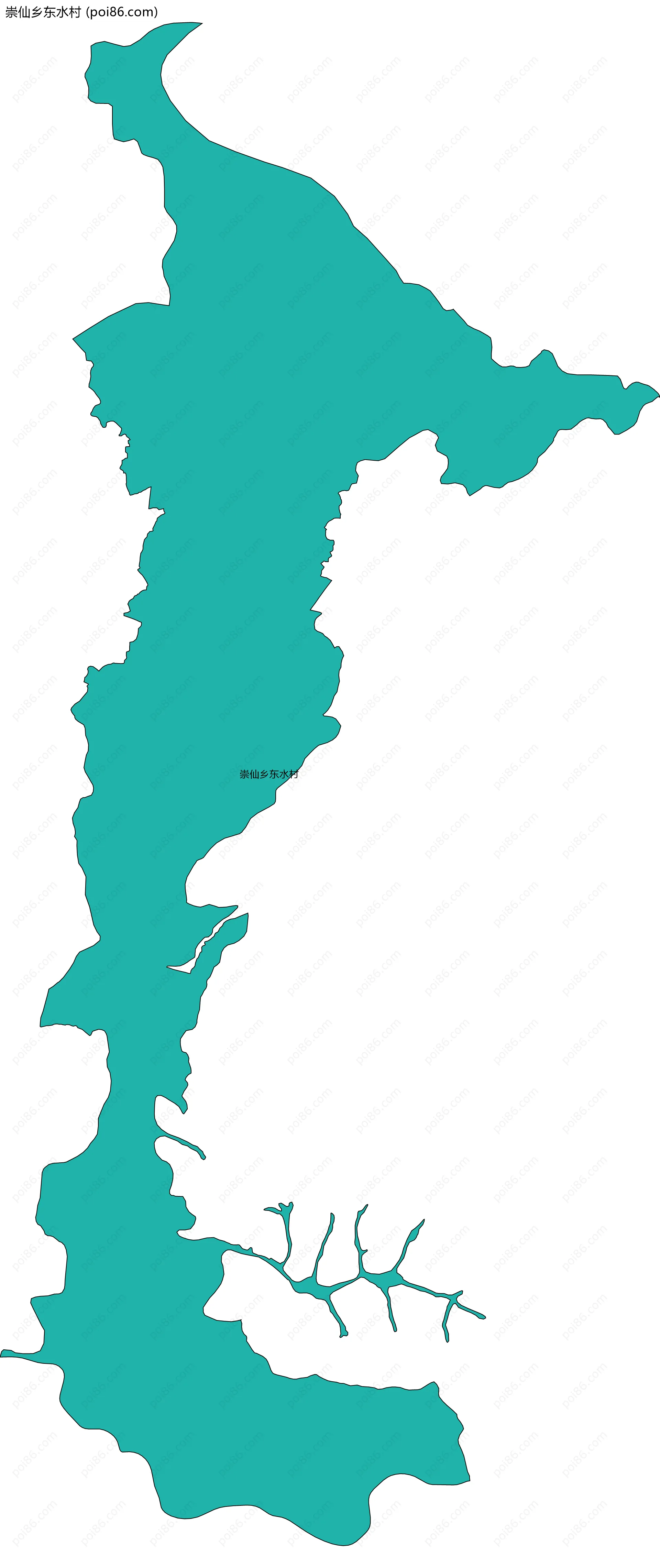 崇仙乡东水村边界地图