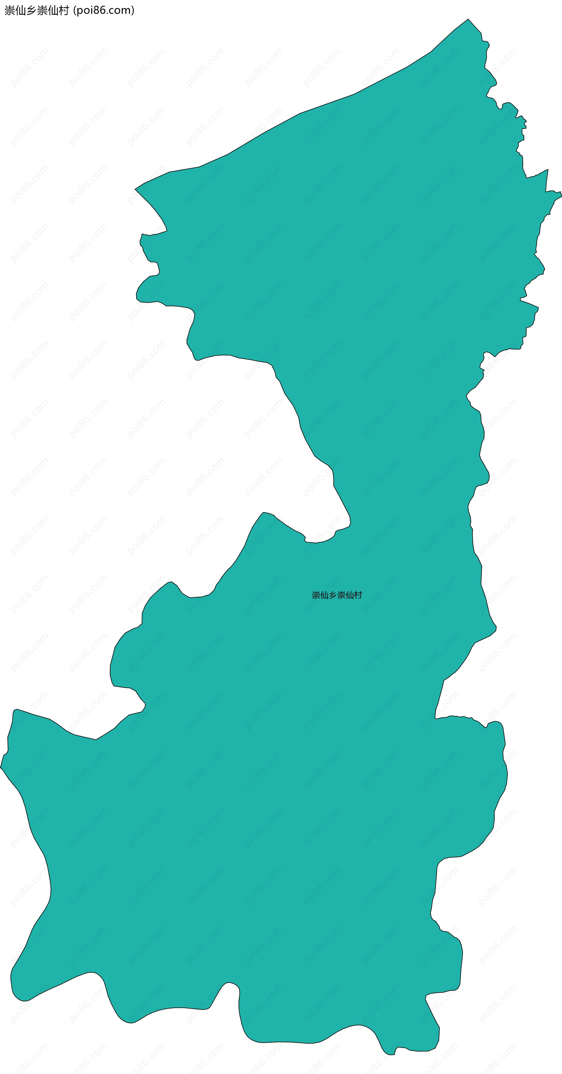 崇仙乡崇仙村边界地图