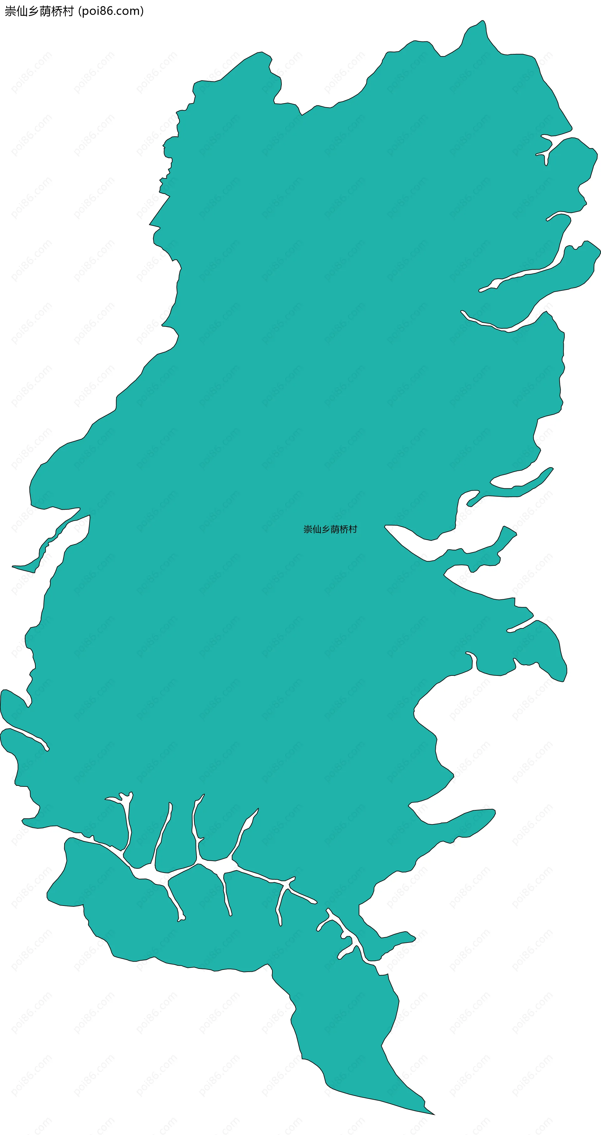 崇仙乡荫桥村边界地图