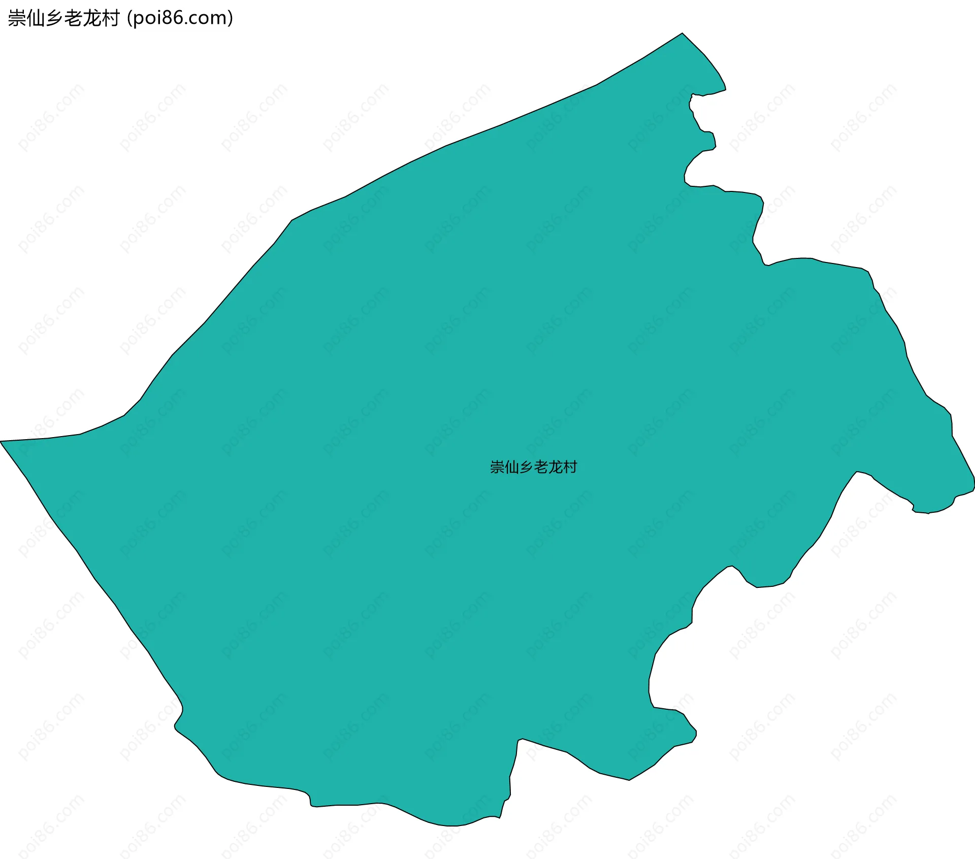 崇仙乡老龙村边界地图