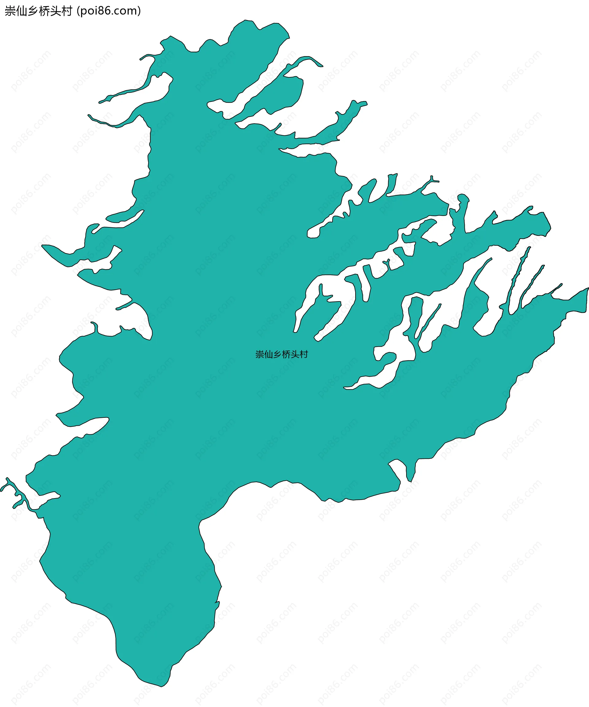崇仙乡桥头村边界地图