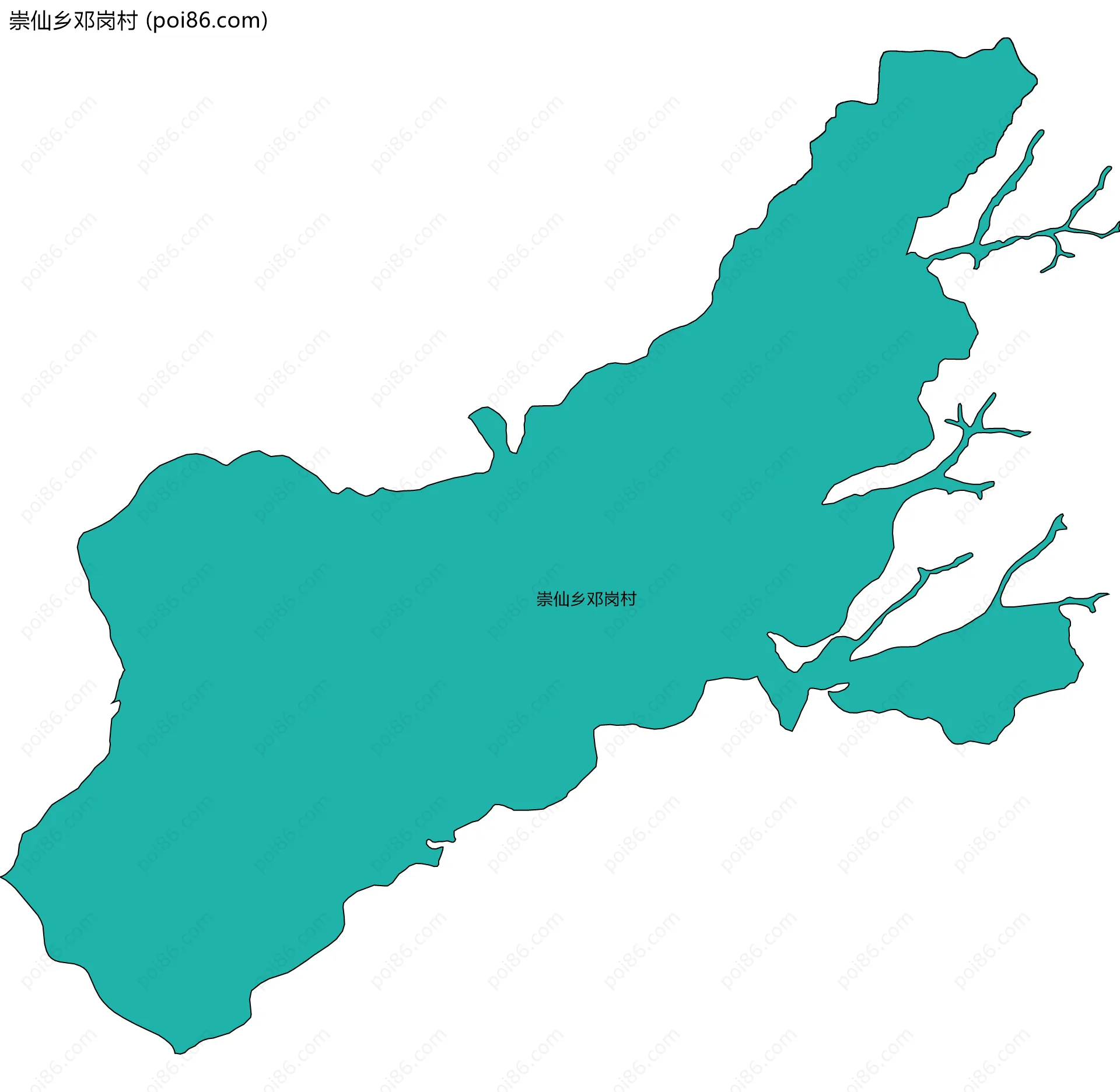 崇仙乡邓岗村边界地图