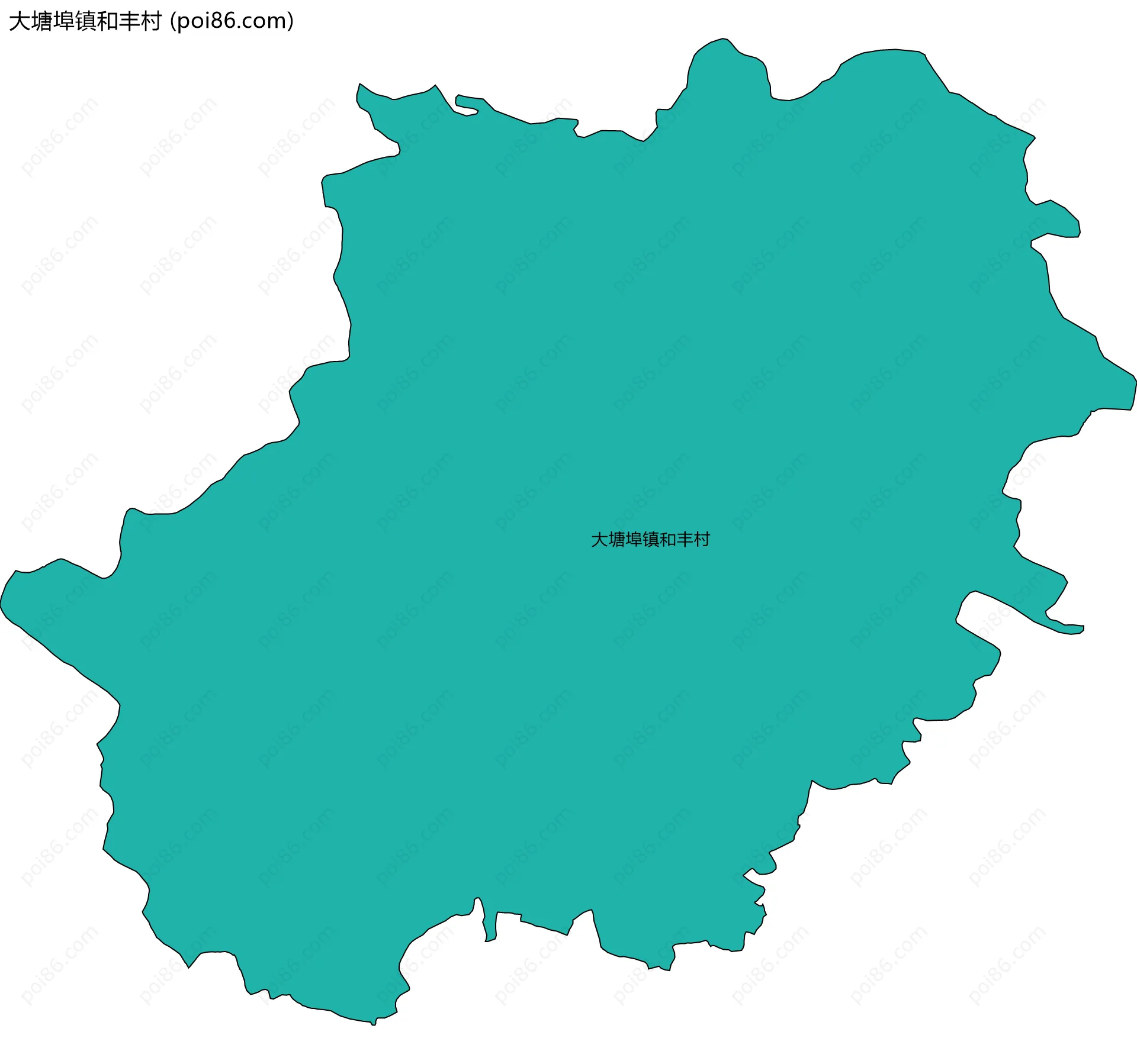大塘埠镇和丰村边界地图