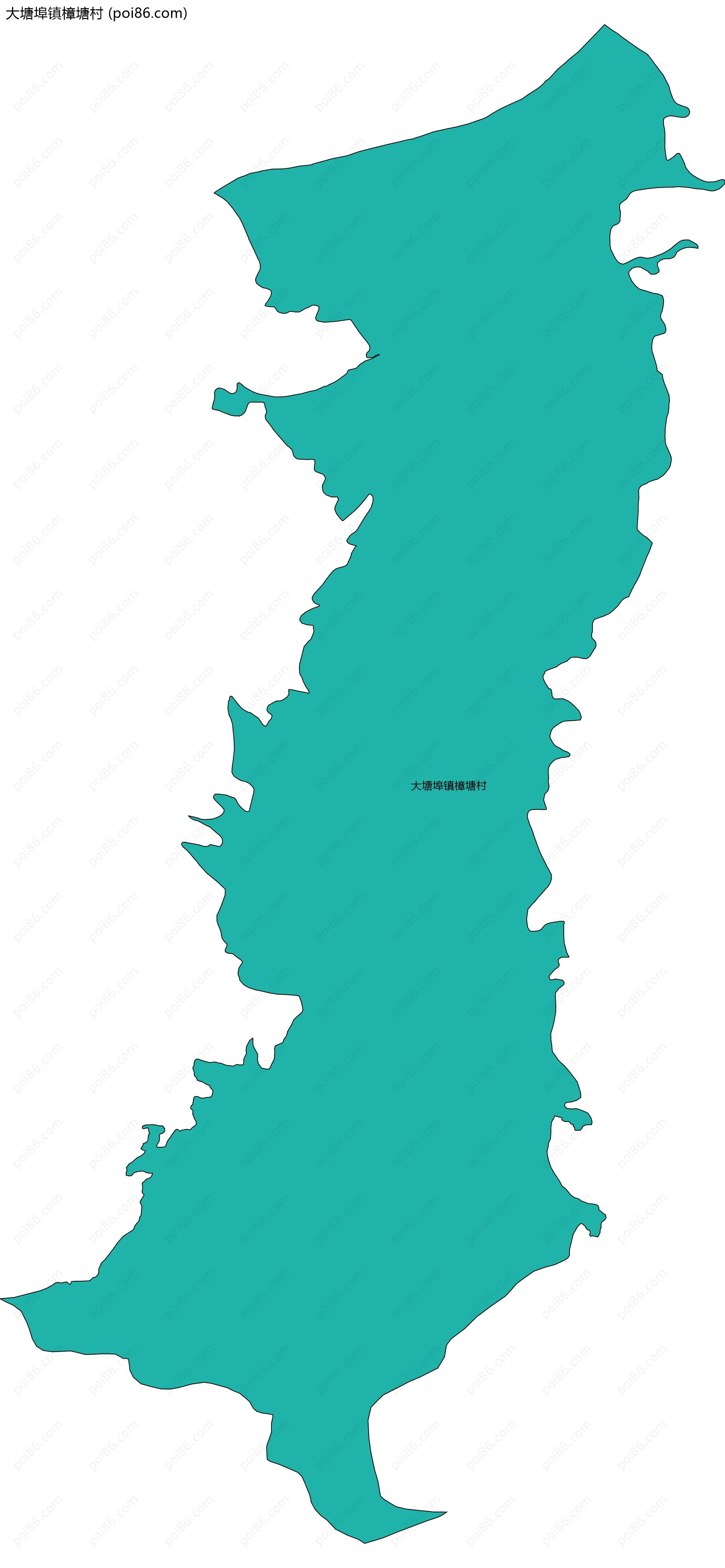 大塘埠镇樟塘村边界地图