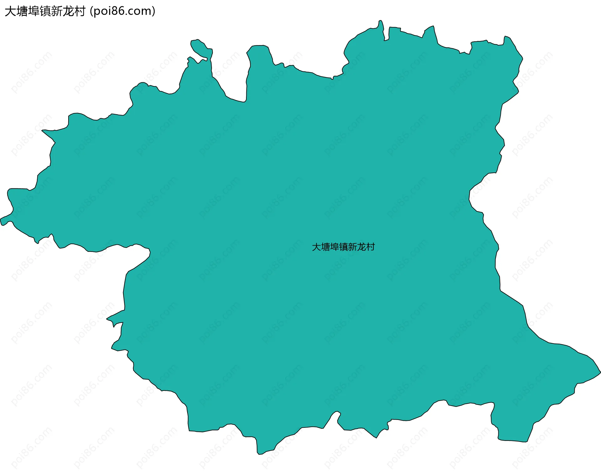 大塘埠镇新龙村边界地图