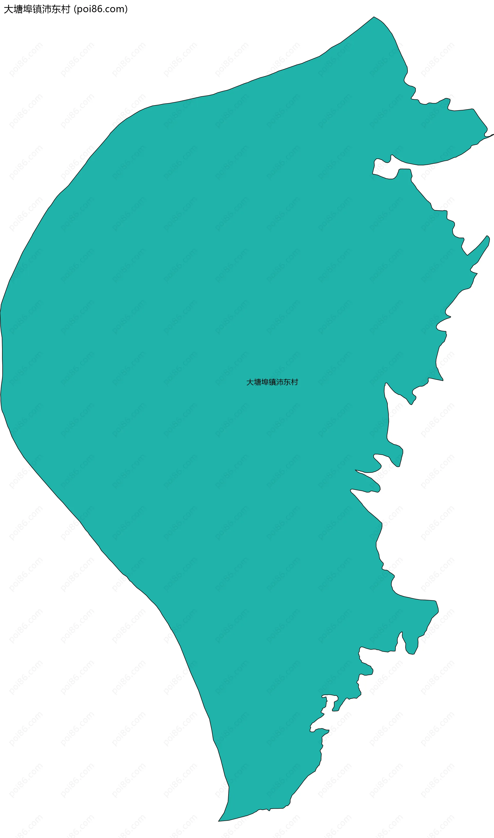 大塘埠镇沛东村边界地图