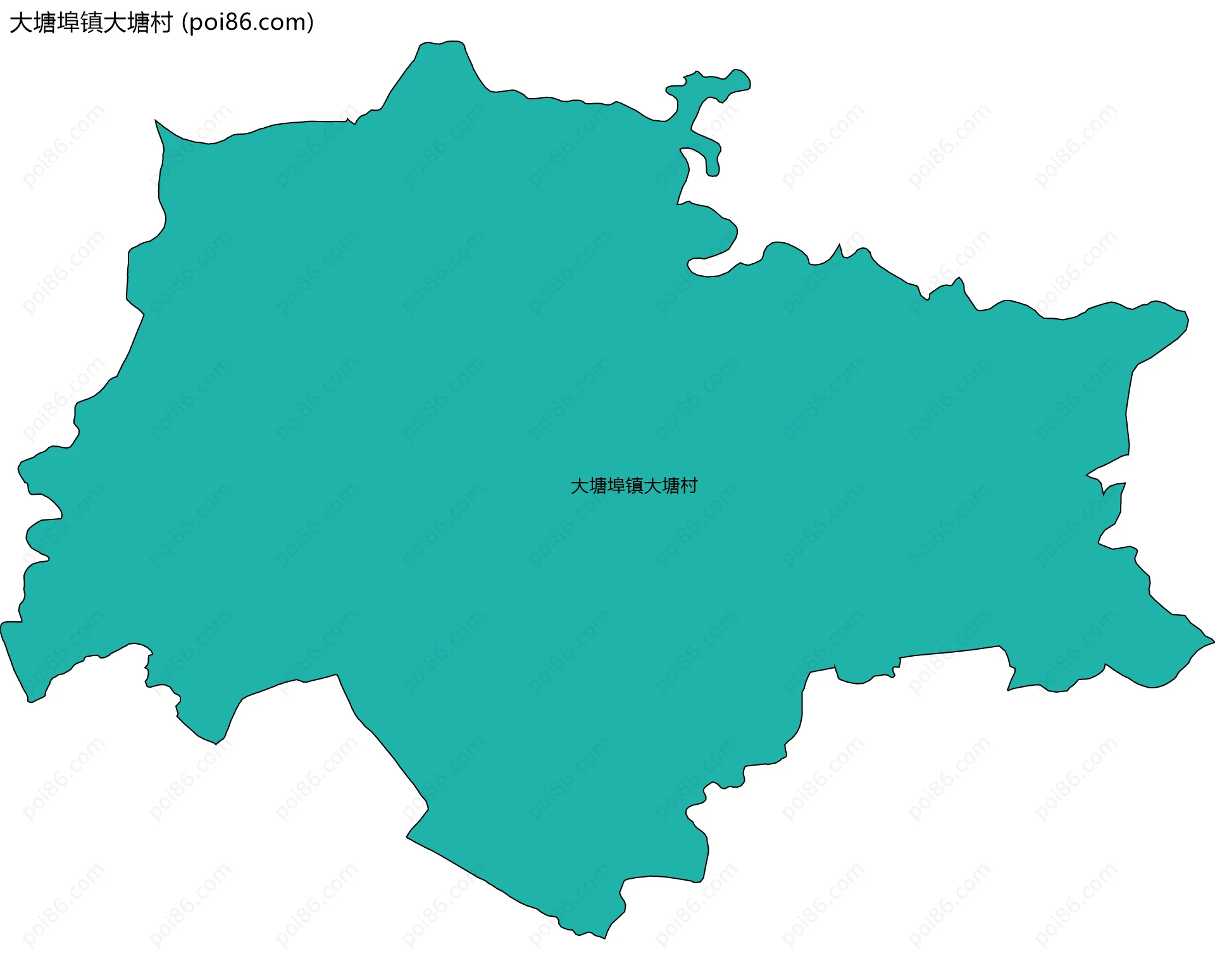 大塘埠镇大塘村边界地图