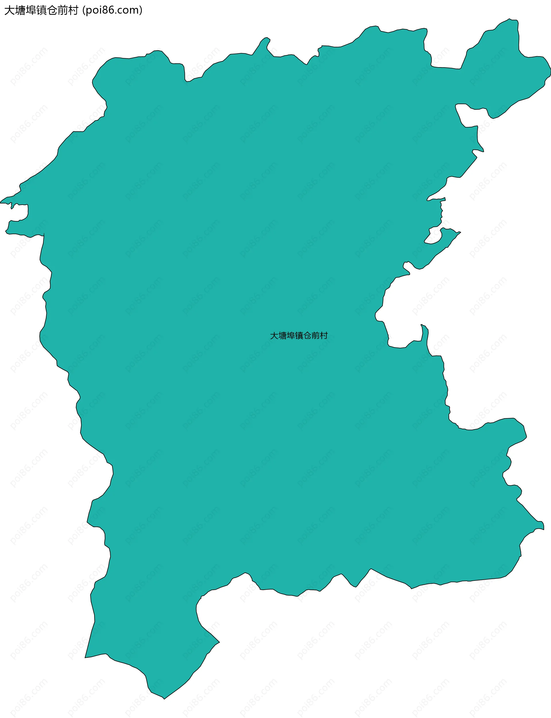 大塘埠镇仓前村边界地图