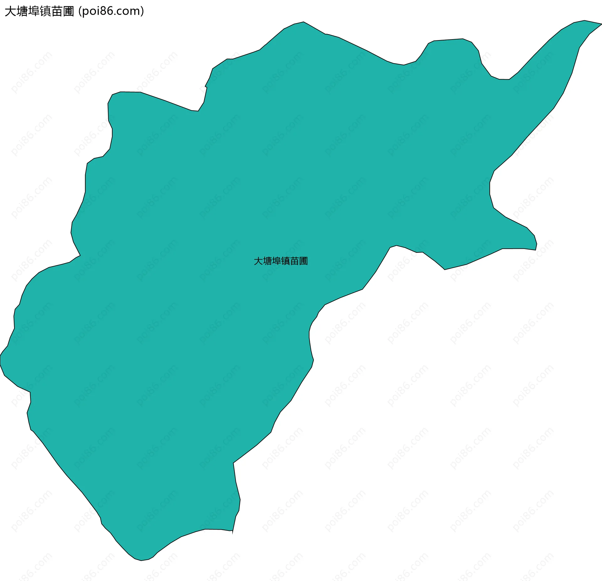 大塘埠镇苗圃边界地图