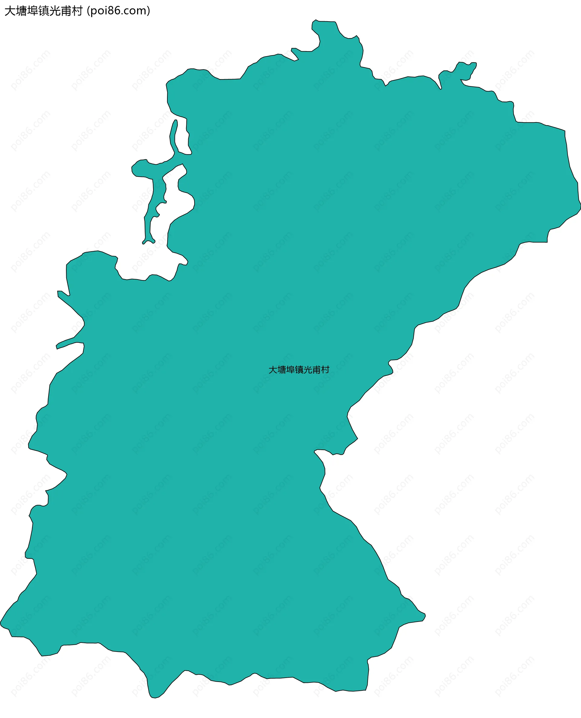 大塘埠镇光甫村边界地图