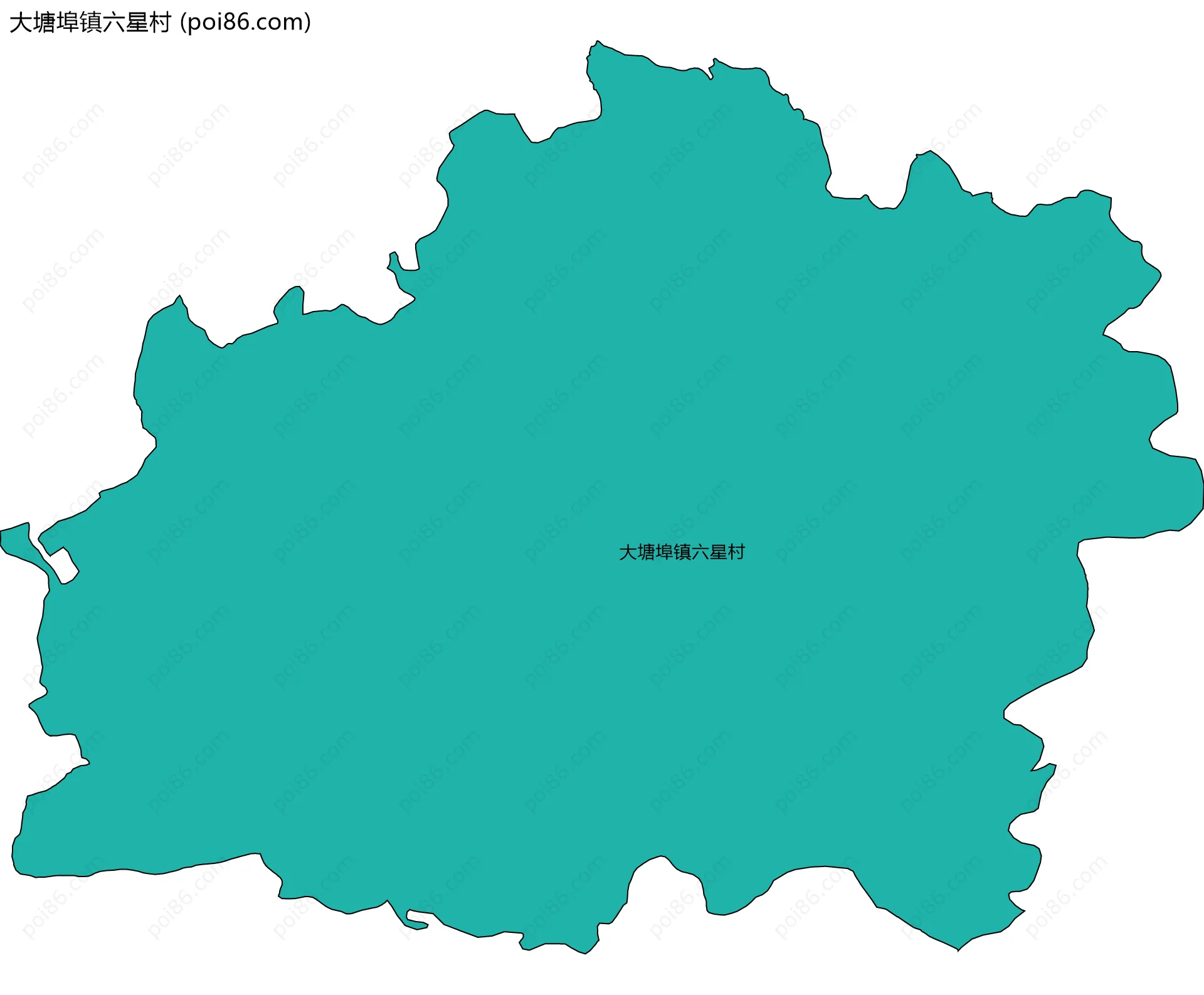 大塘埠镇六星村边界地图