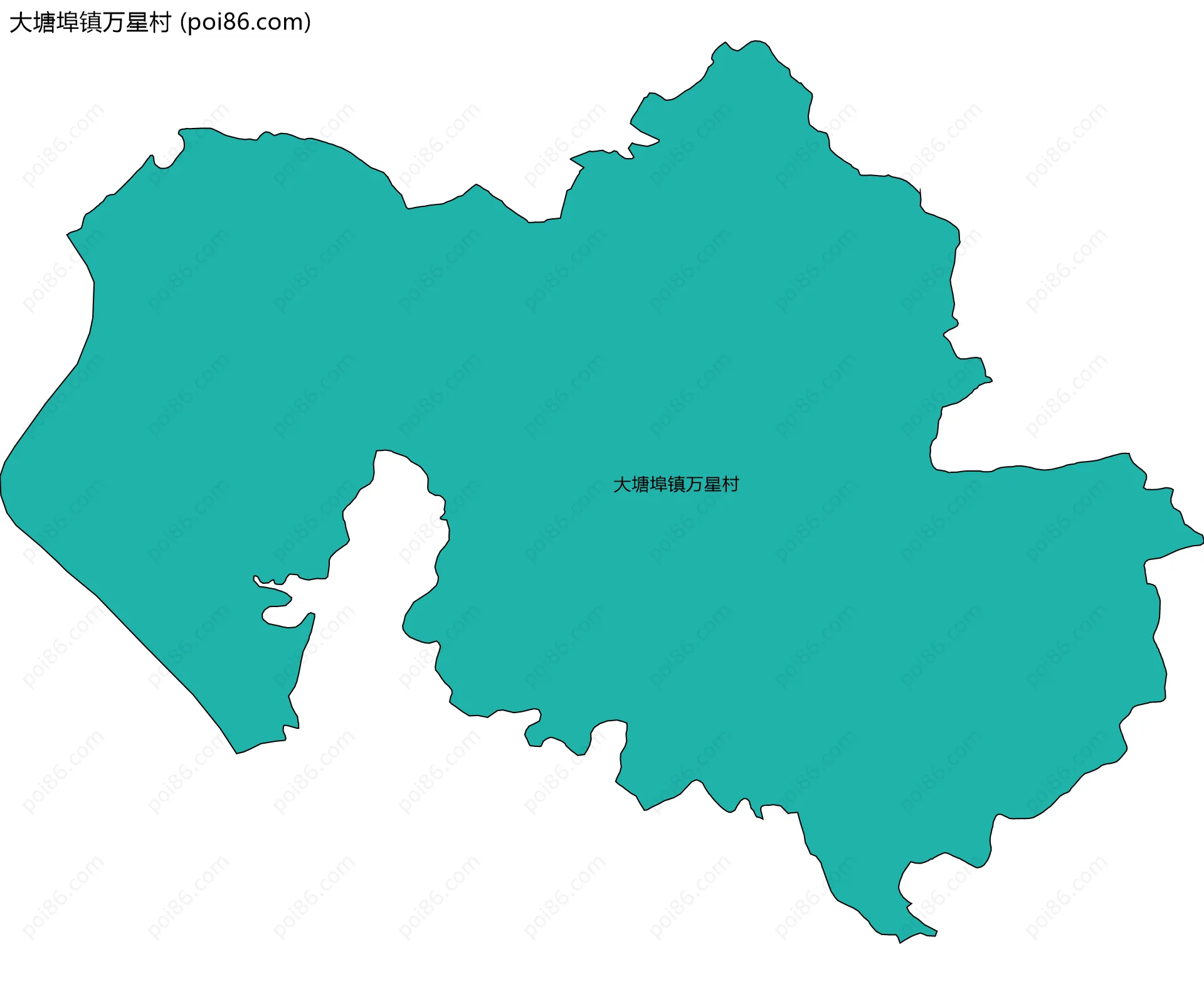 大塘埠镇万星村边界地图