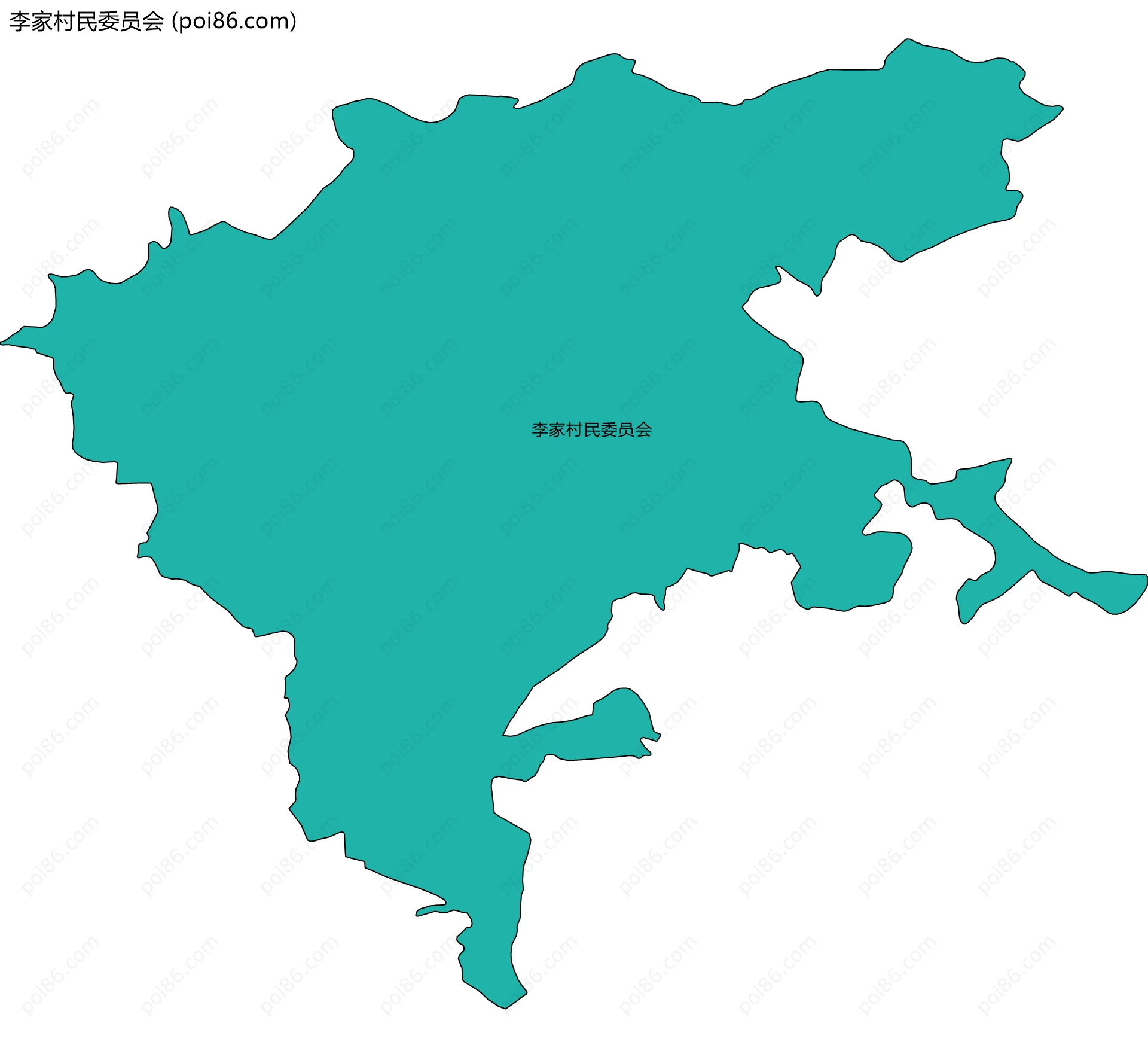 李家村民委员会边界地图