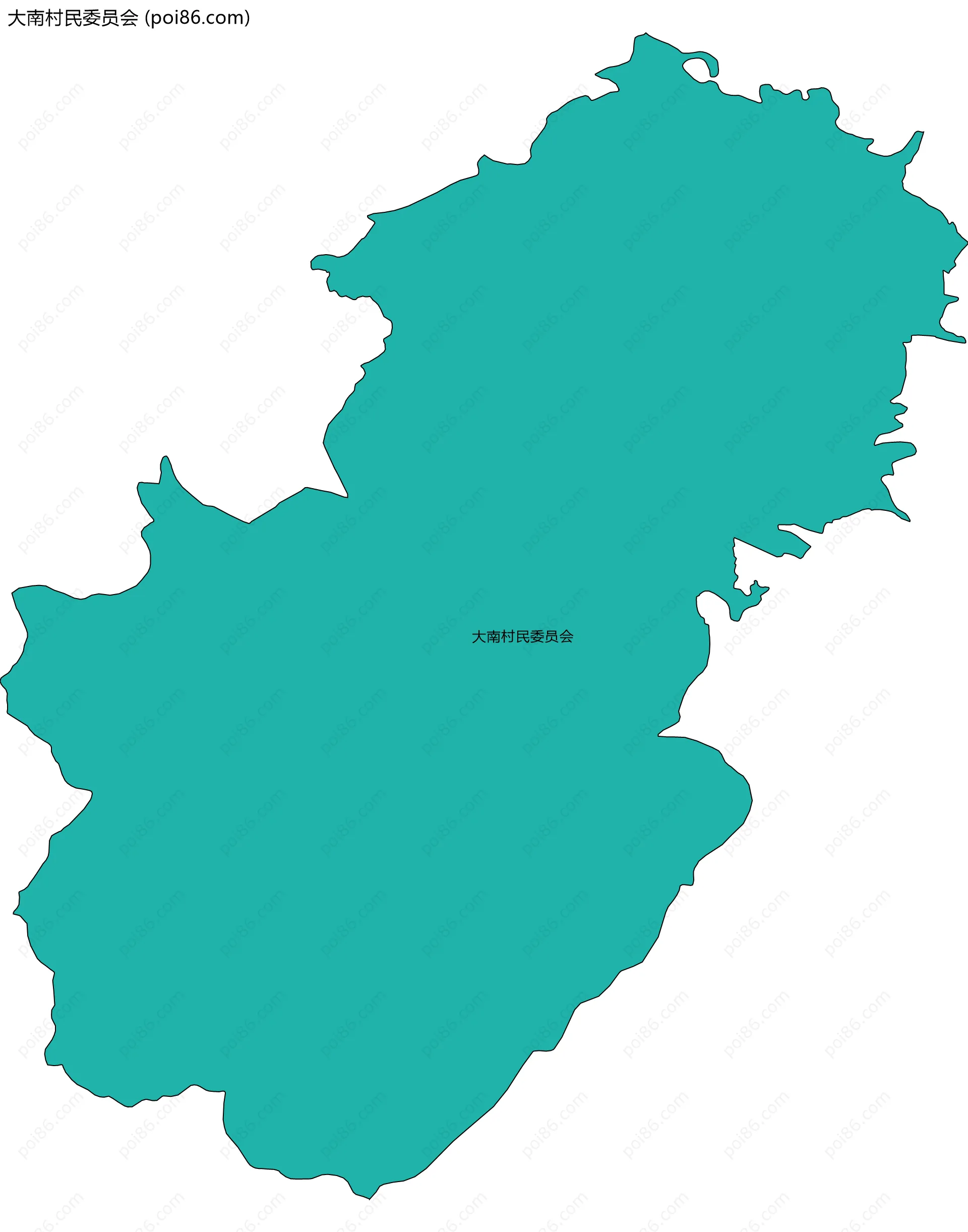 大南村民委员会边界地图