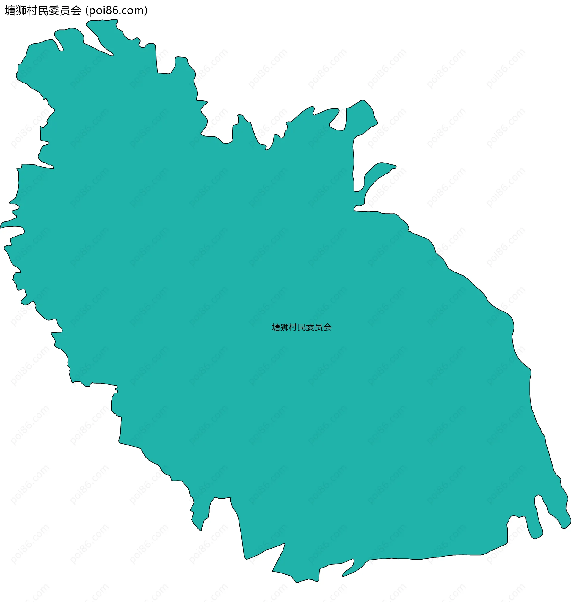 塘狮村民委员会边界地图