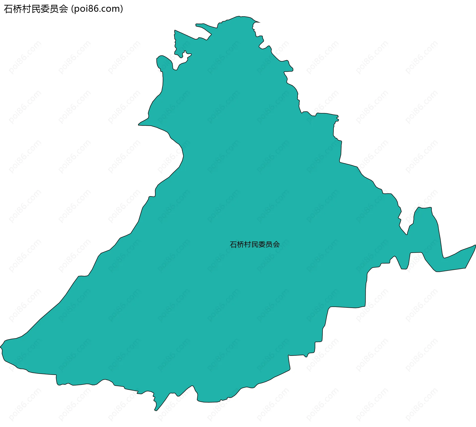 石桥村民委员会边界地图