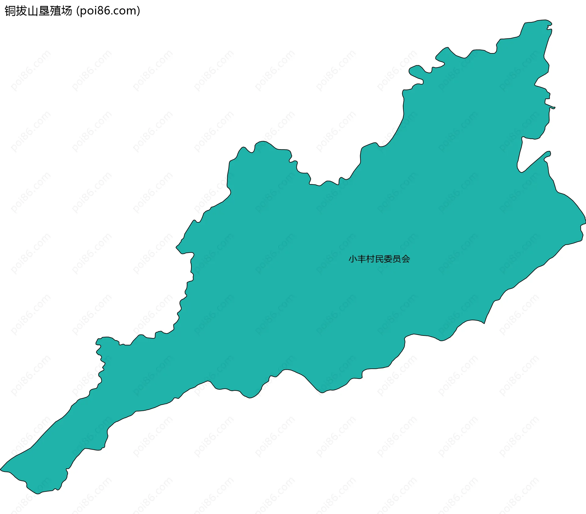 铜拔山垦殖场边界地图(五级行政区划)
