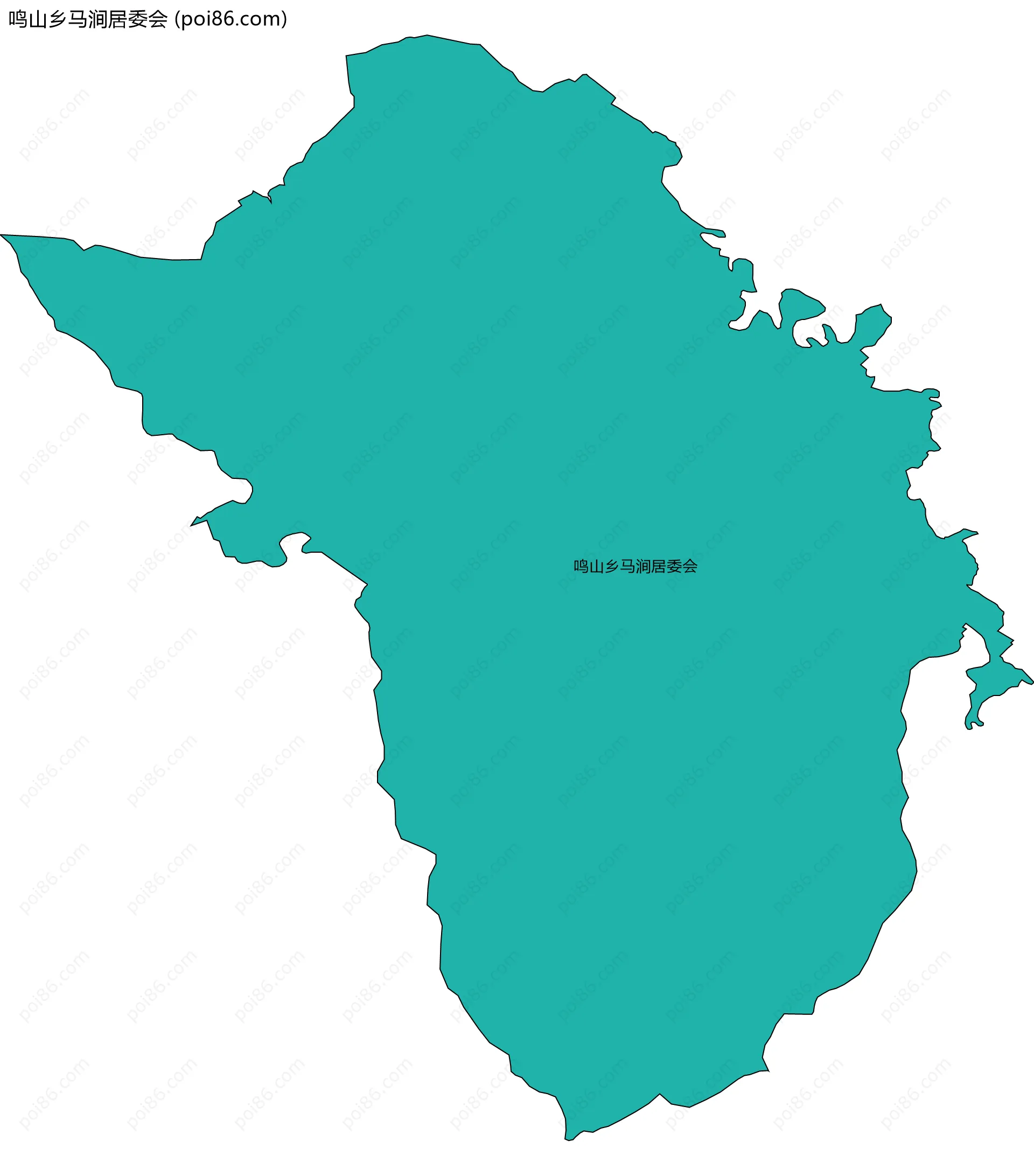 鸣山乡马涧居委会边界地图