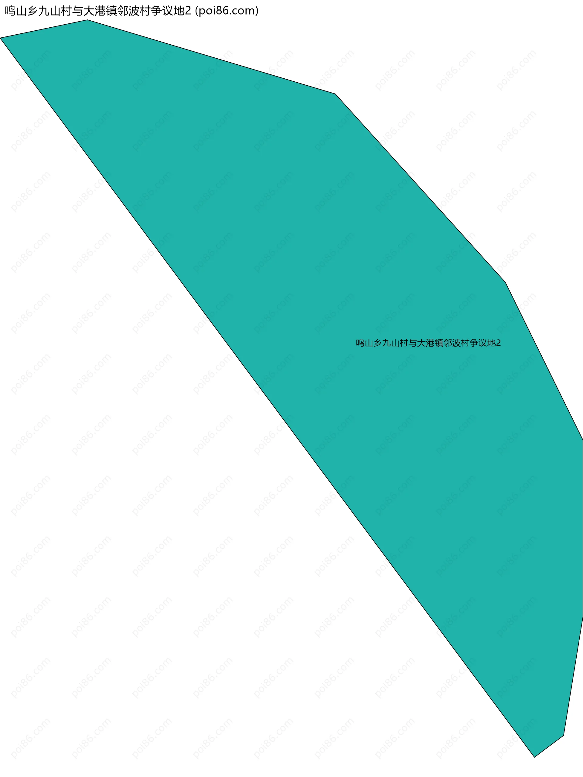 鸣山乡九山村与大港镇邻波村争议地2边界地图