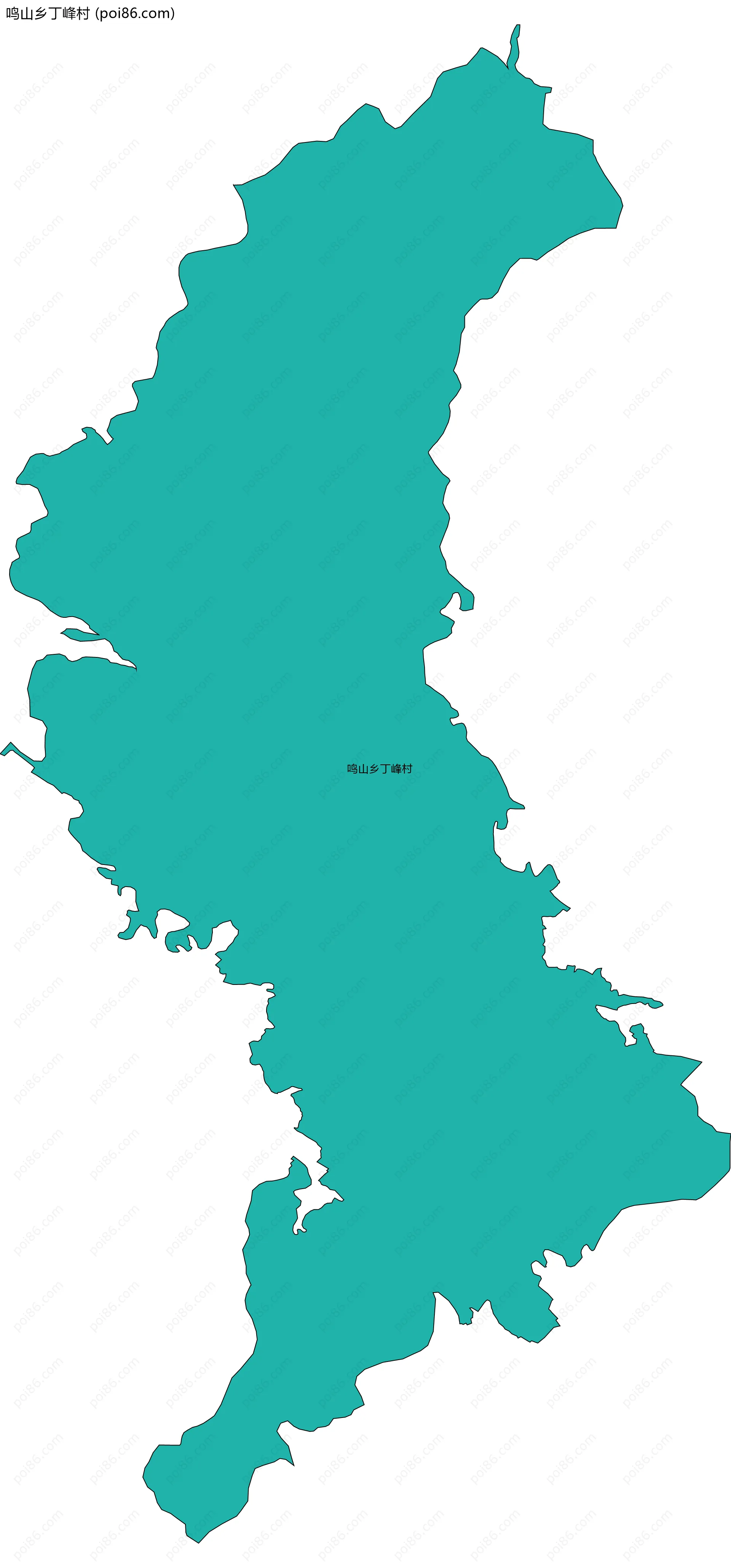 鸣山乡丁峰村边界地图