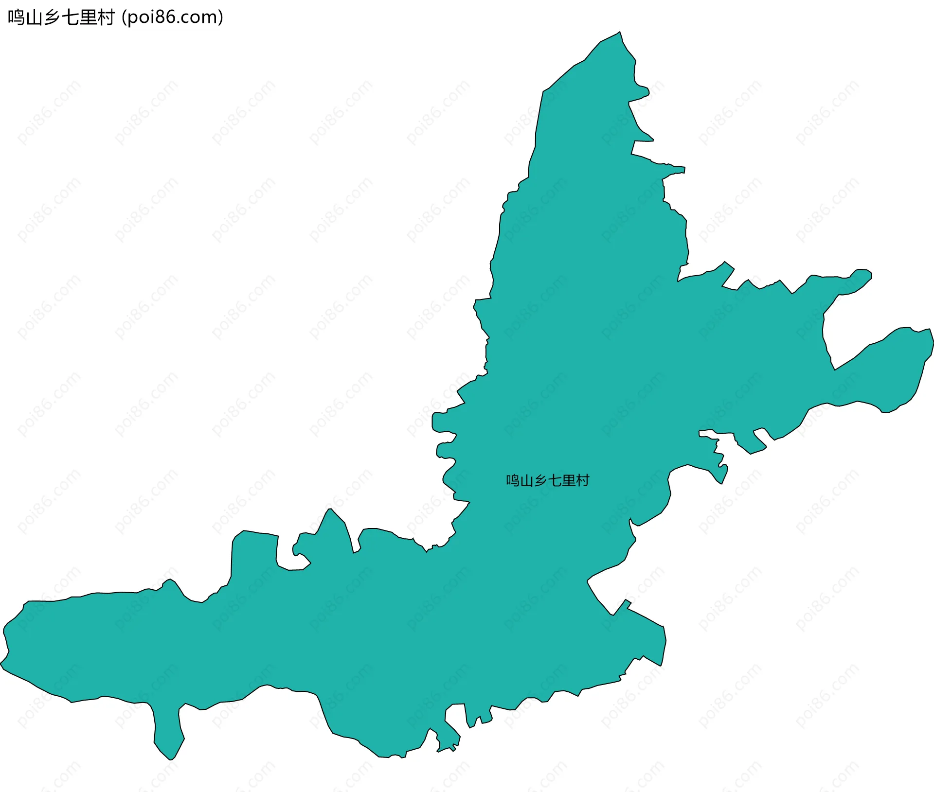 鸣山乡七里村边界地图