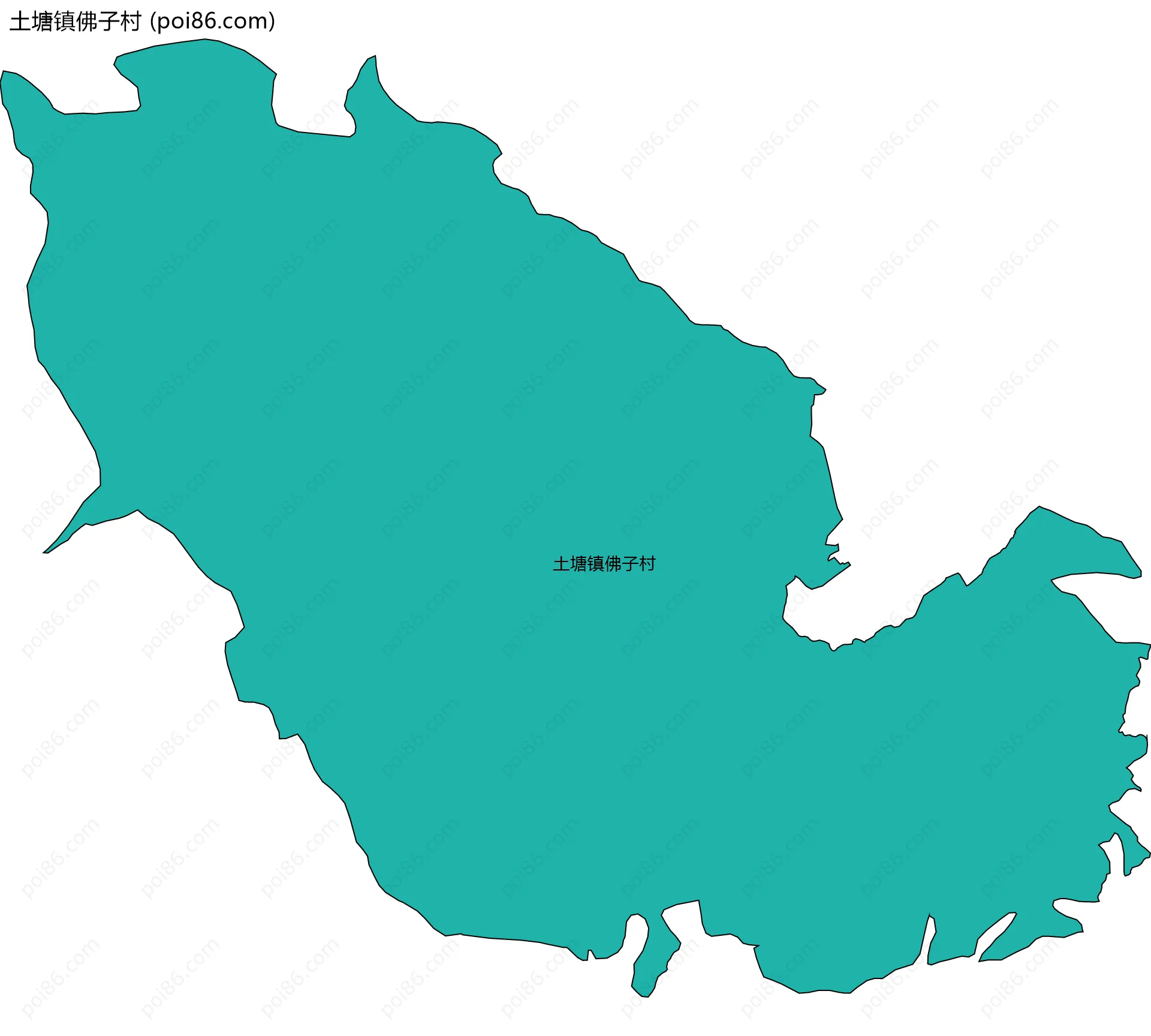 土塘镇佛子村边界地图