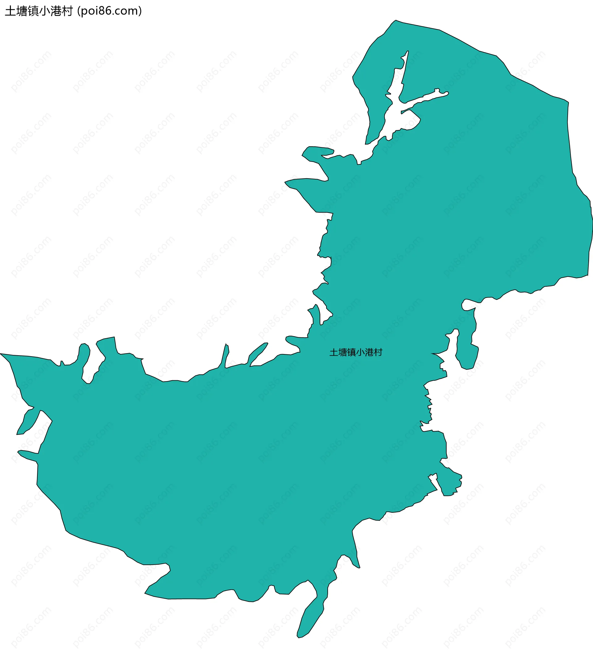 土塘镇小港村边界地图