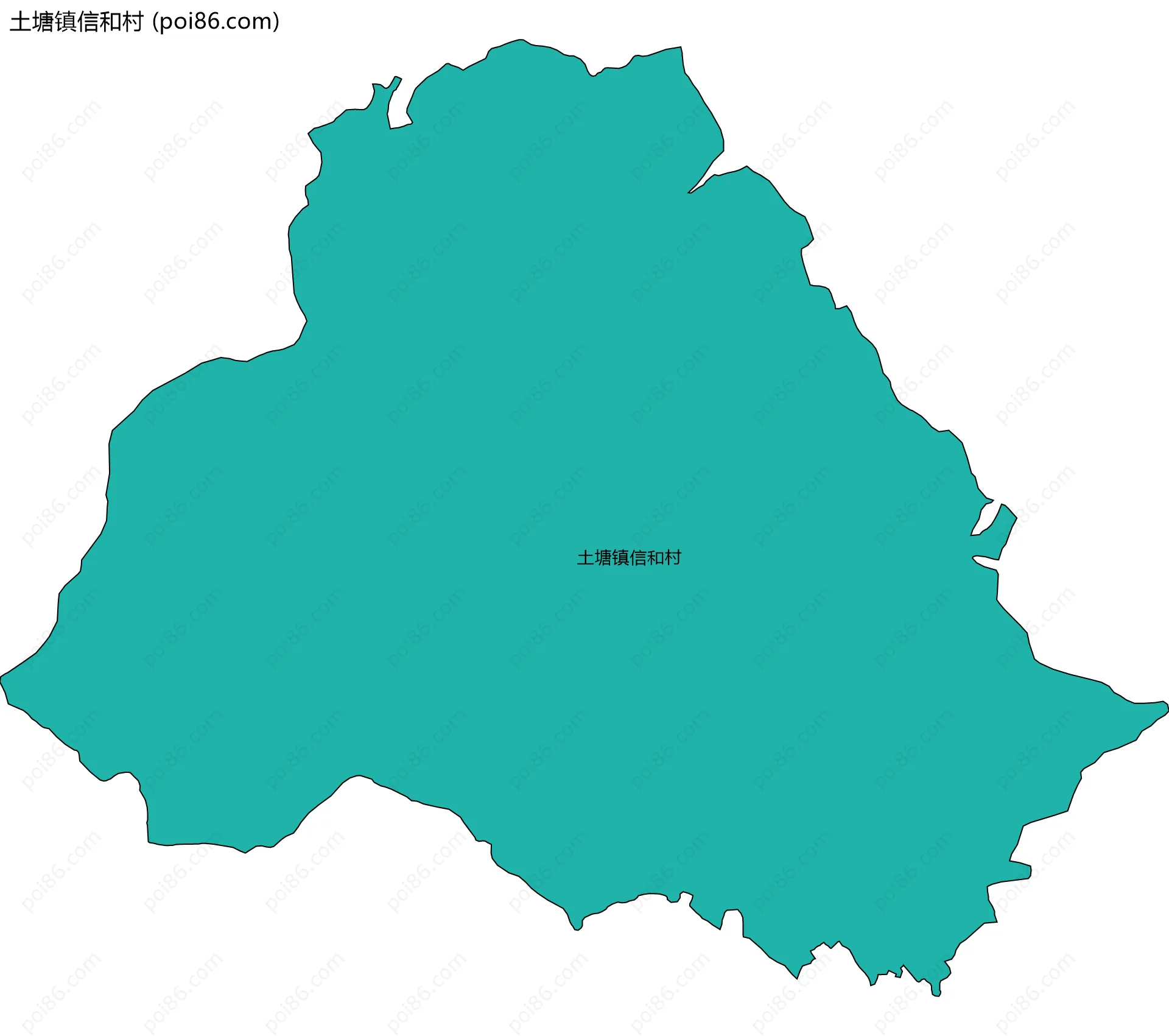 土塘镇信和村边界地图