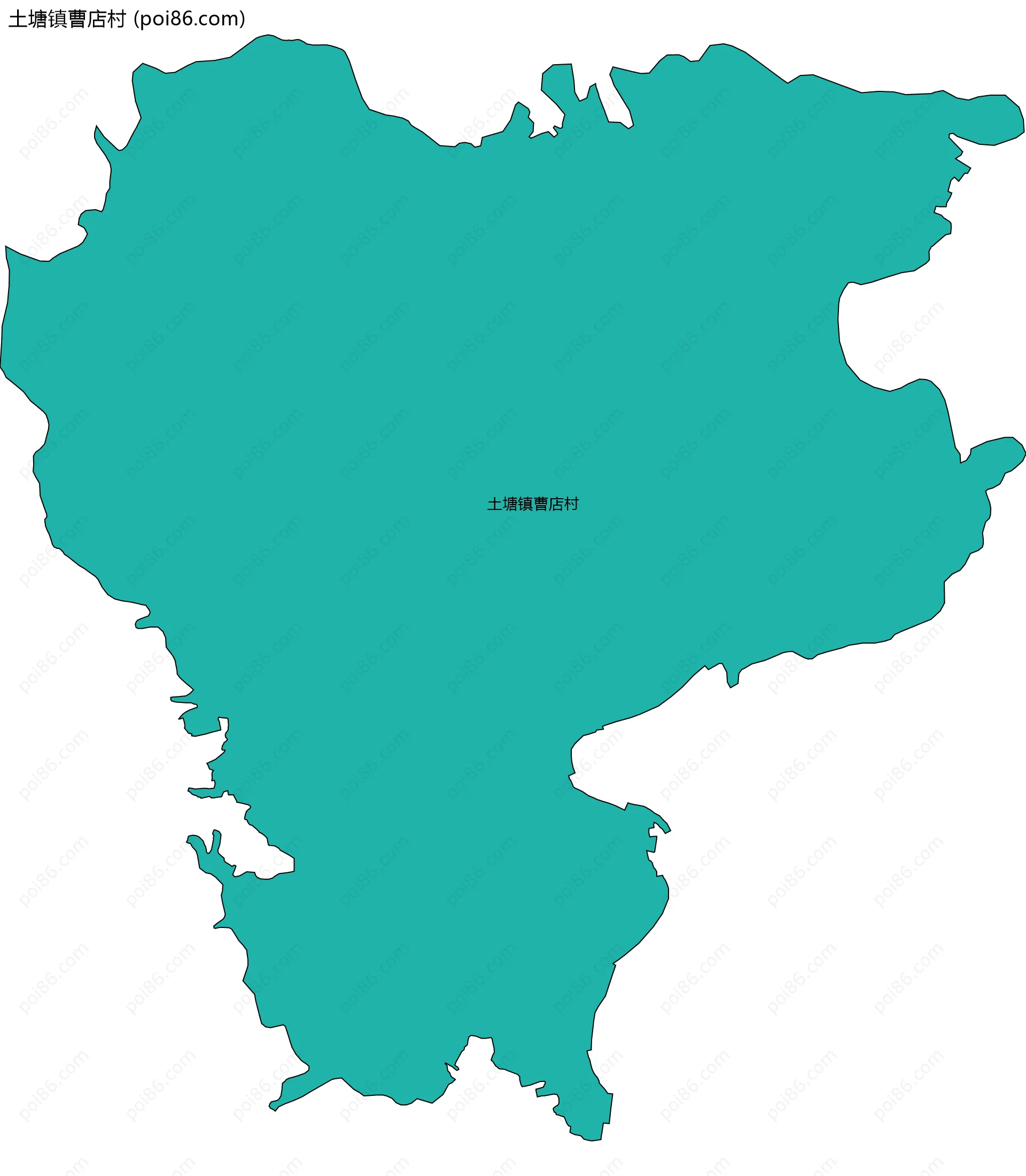 土塘镇曹店村边界地图