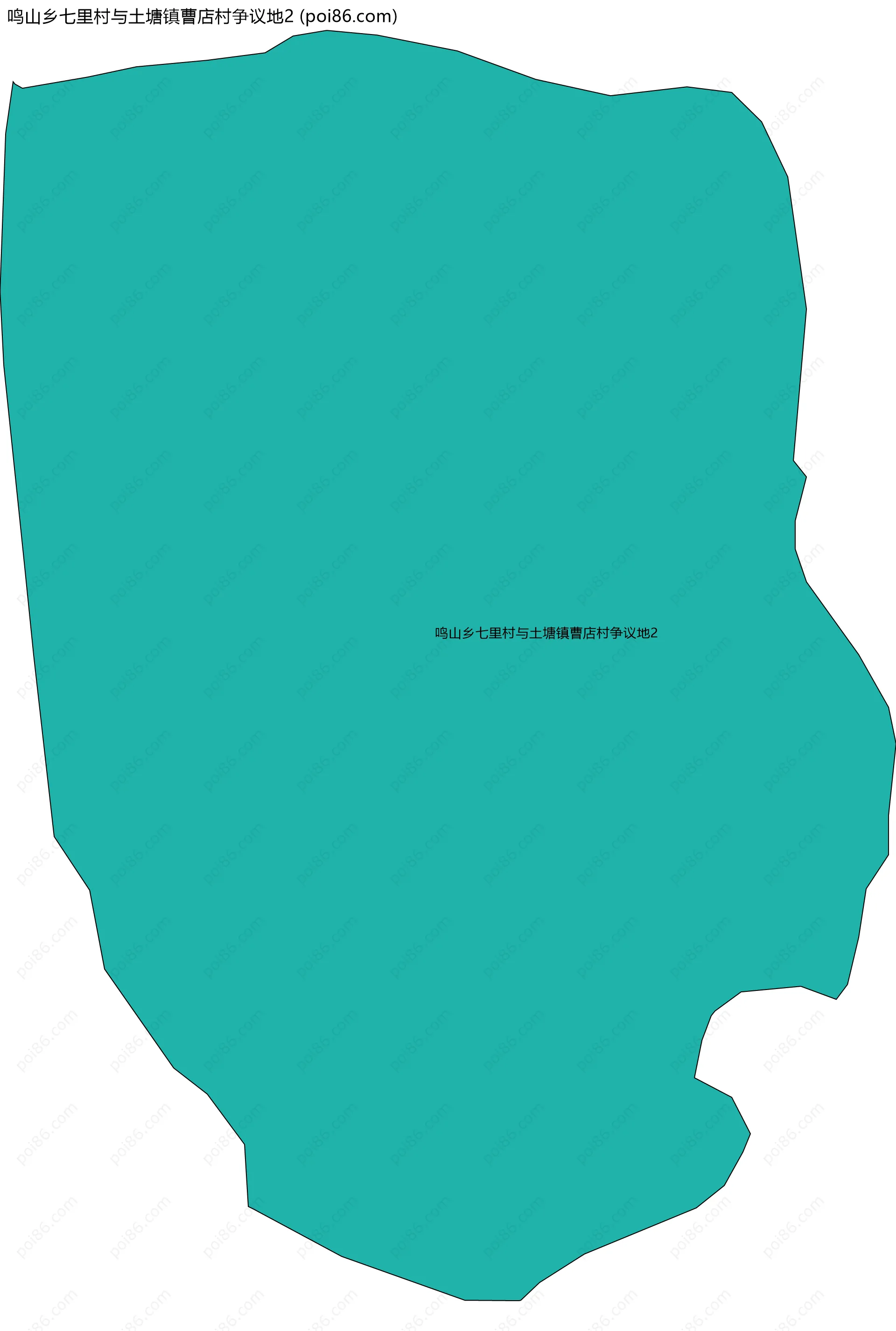 鸣山乡七里村与土塘镇曹店村争议地2边界地图