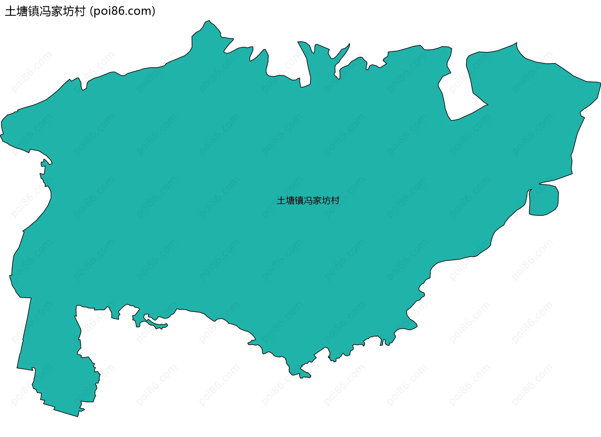 土塘镇冯家坊村边界地图