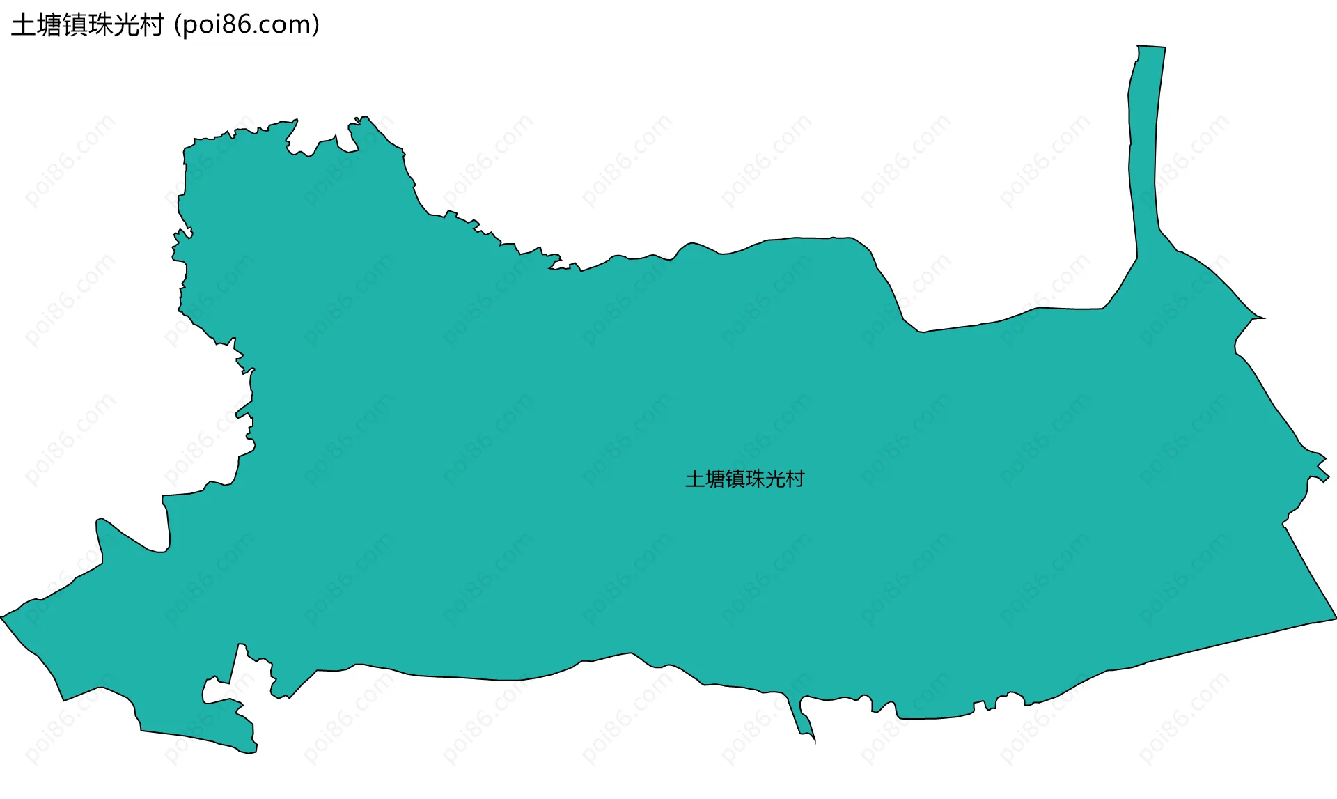 土塘镇珠光村边界地图