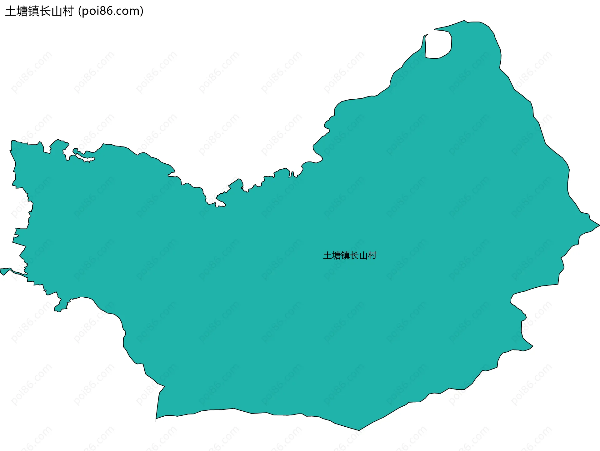 土塘镇长山村边界地图