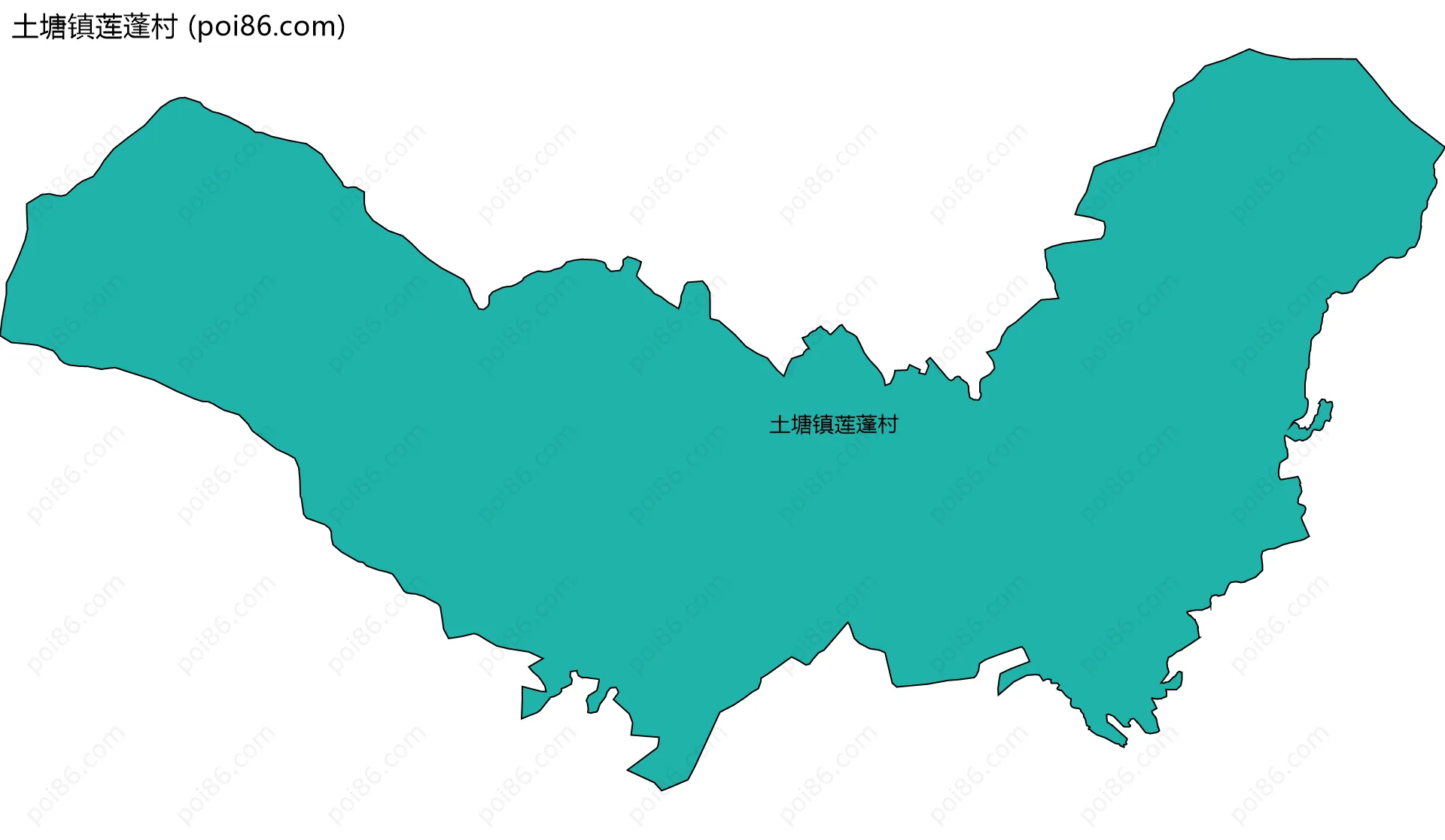 土塘镇莲蓬村边界地图