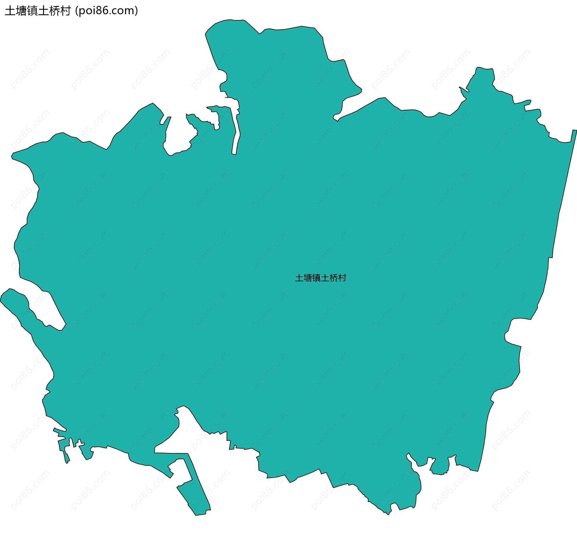 土塘镇土桥村边界地图