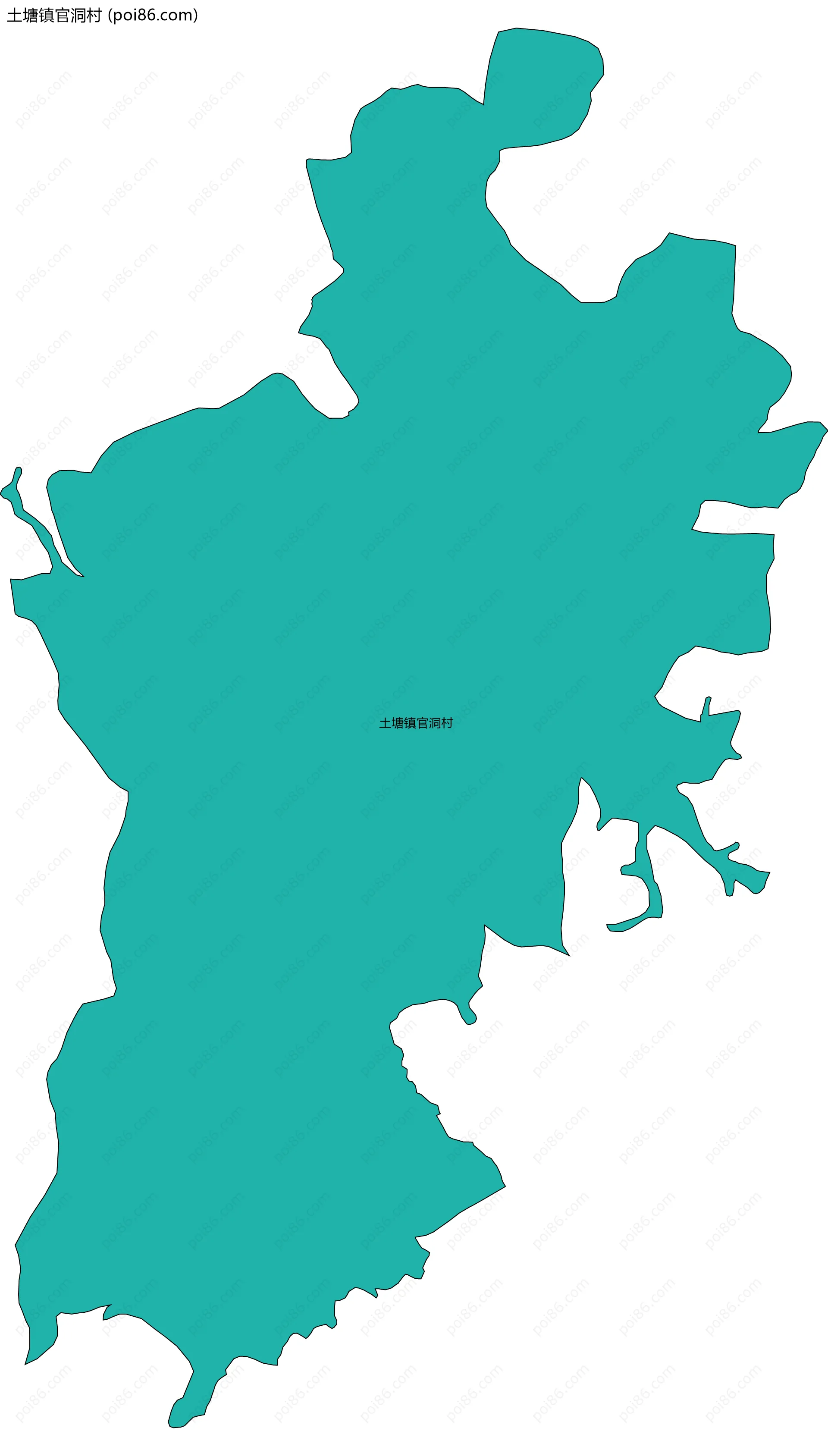 土塘镇官洞村边界地图