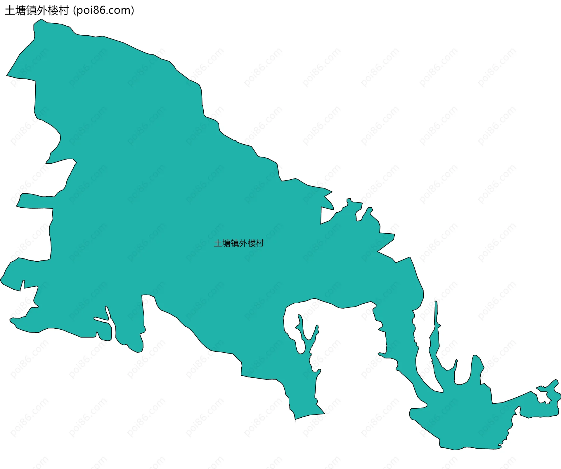 土塘镇外楼村边界地图