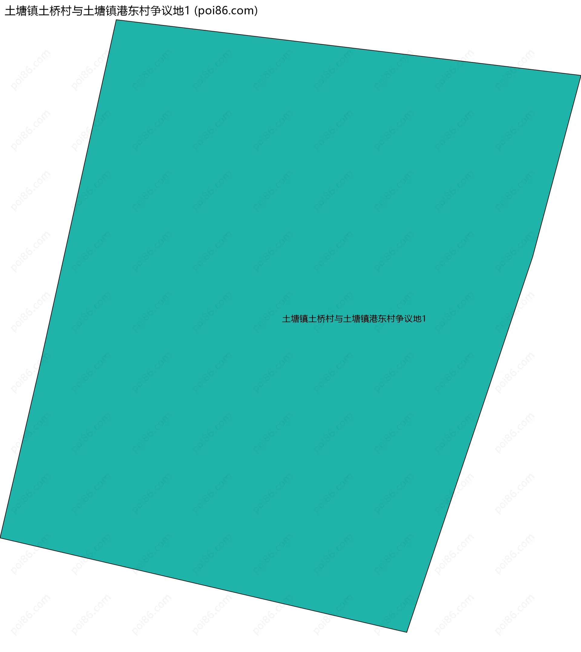 土塘镇土桥村与土塘镇港东村争议地1边界地图