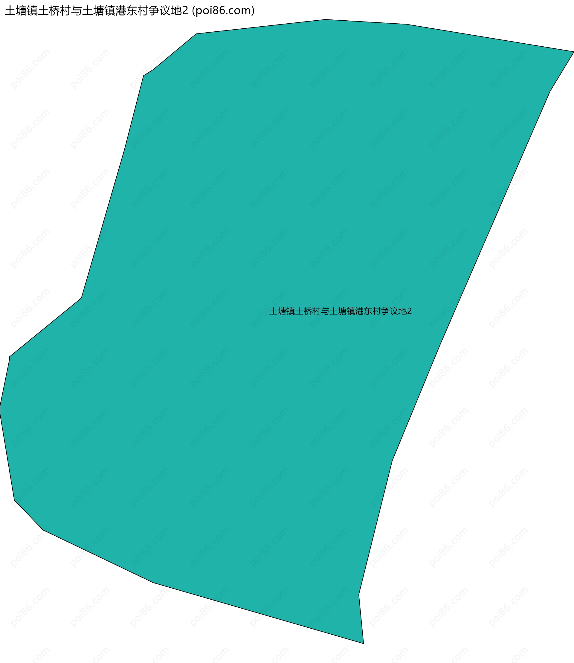 土塘镇土桥村与土塘镇港东村争议地2边界地图