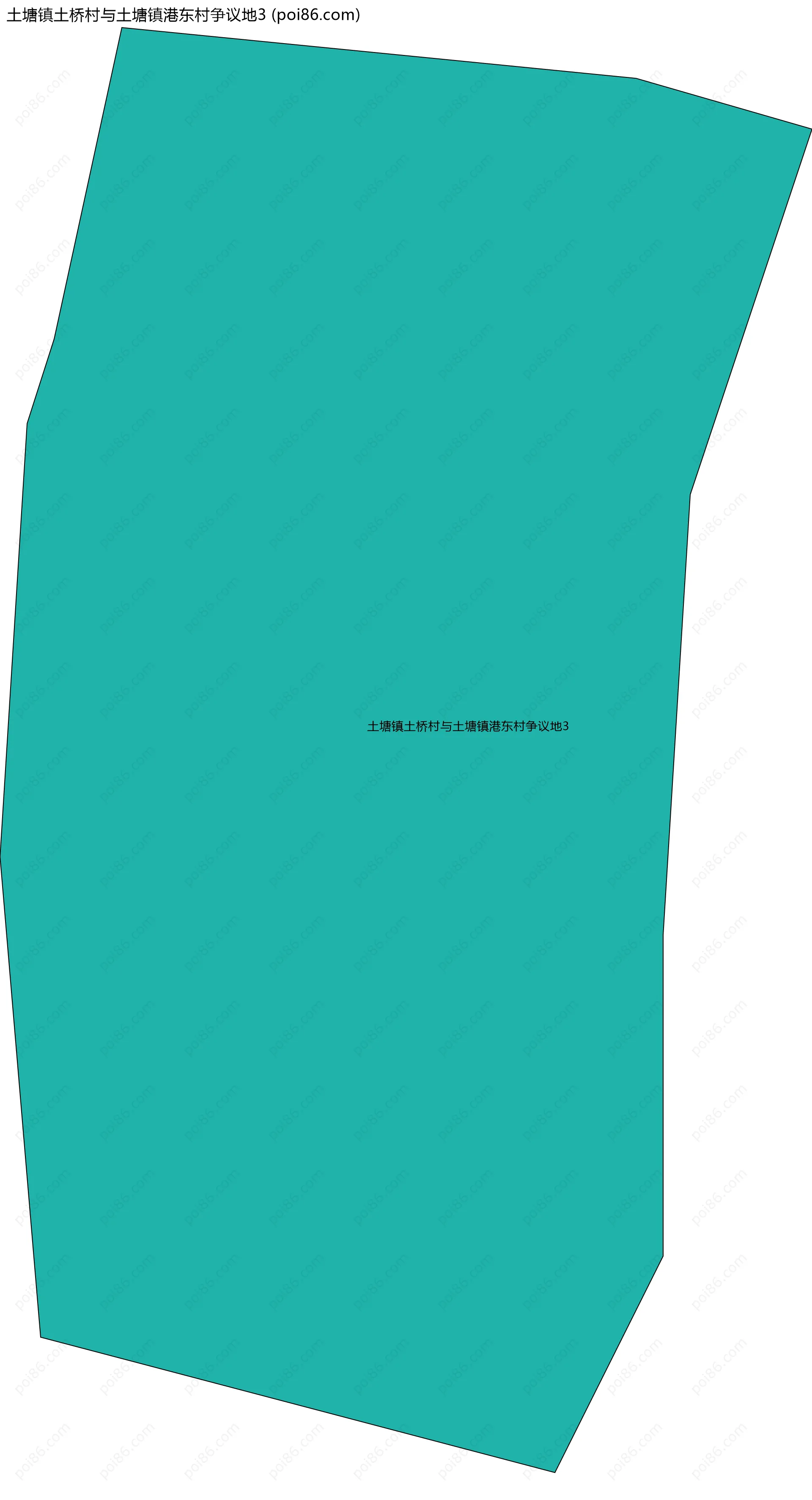 土塘镇土桥村与土塘镇港东村争议地3边界地图