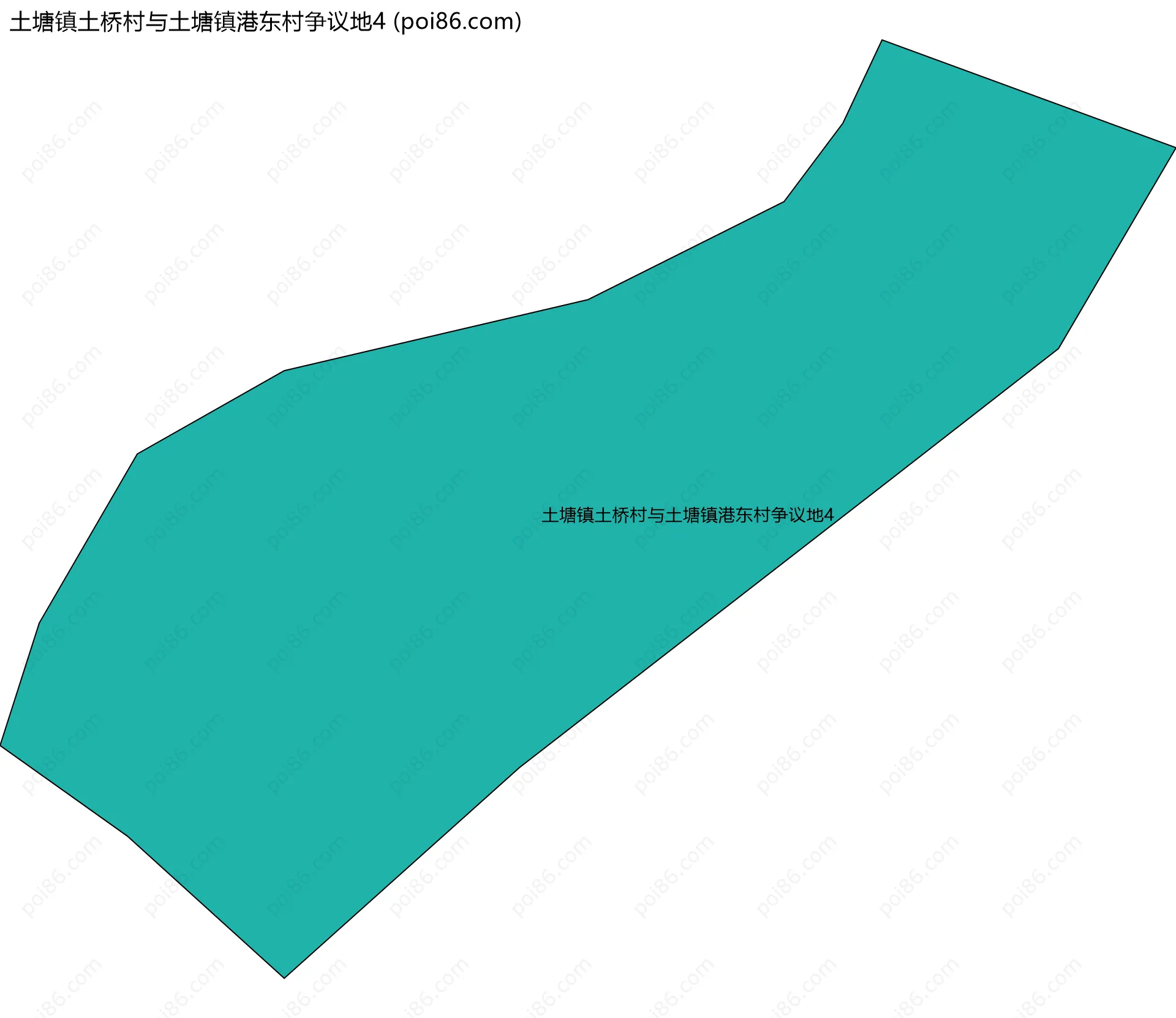 土塘镇土桥村与土塘镇港东村争议地4边界地图