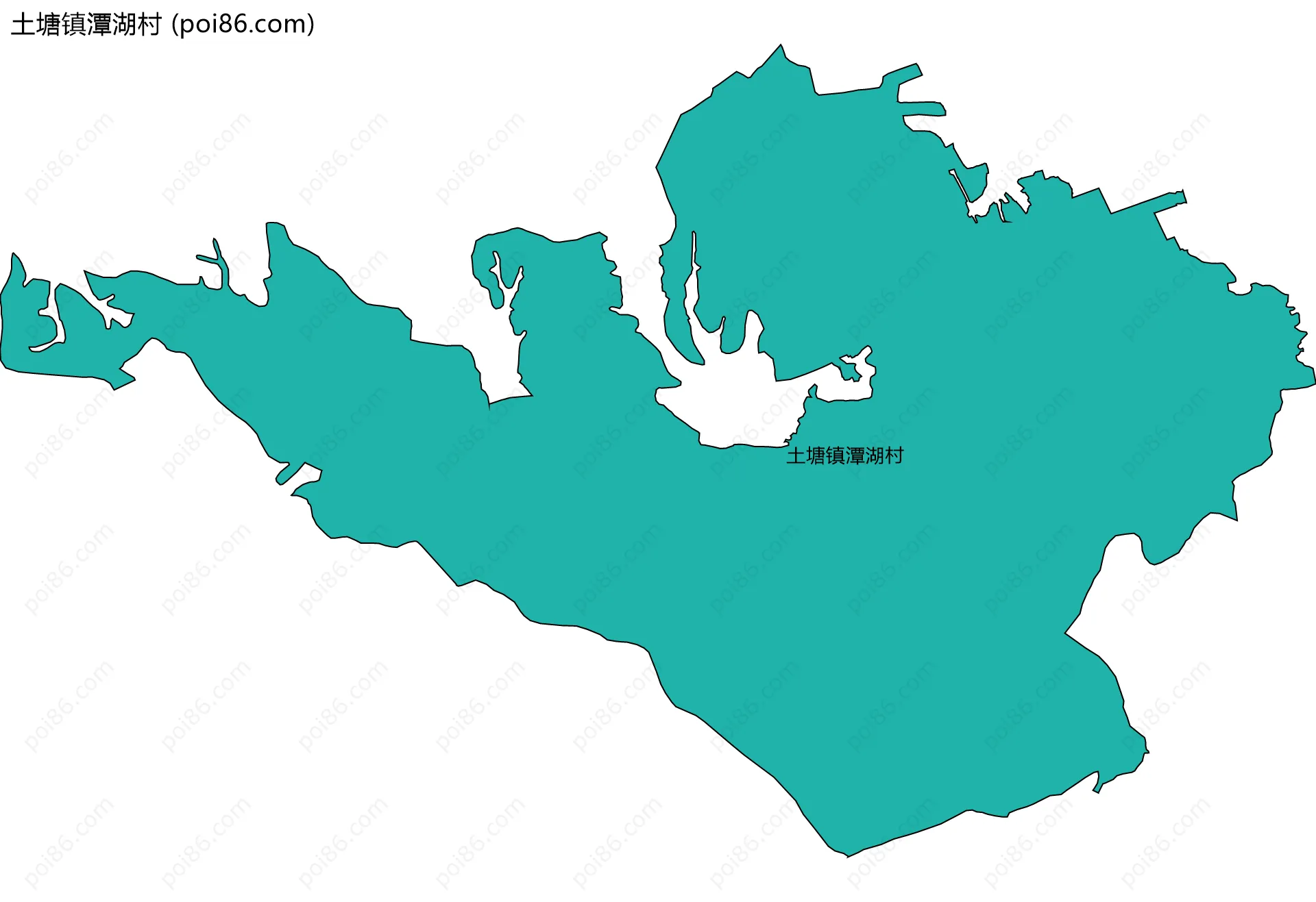 土塘镇潭湖村边界地图