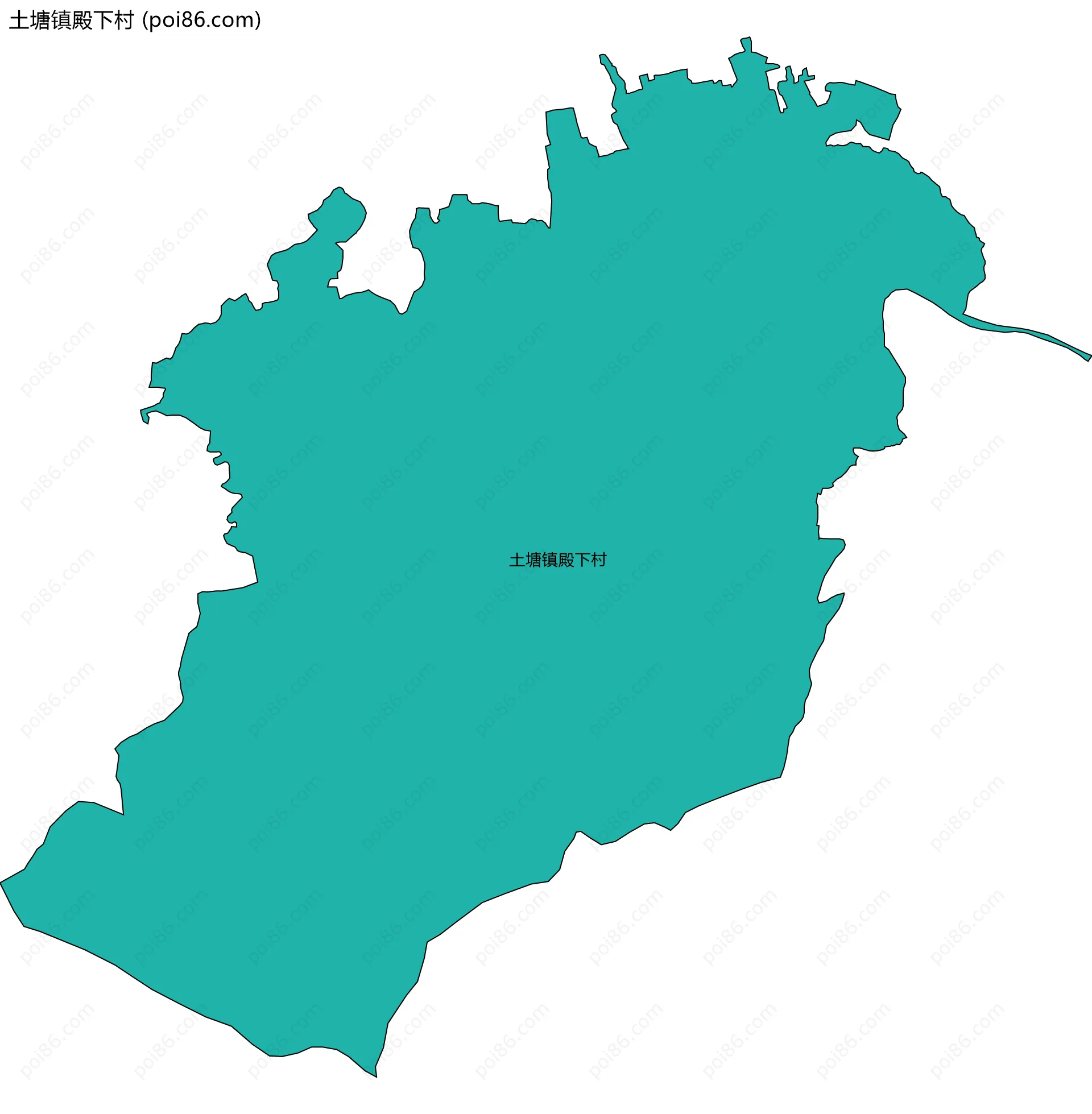 土塘镇殿下村边界地图