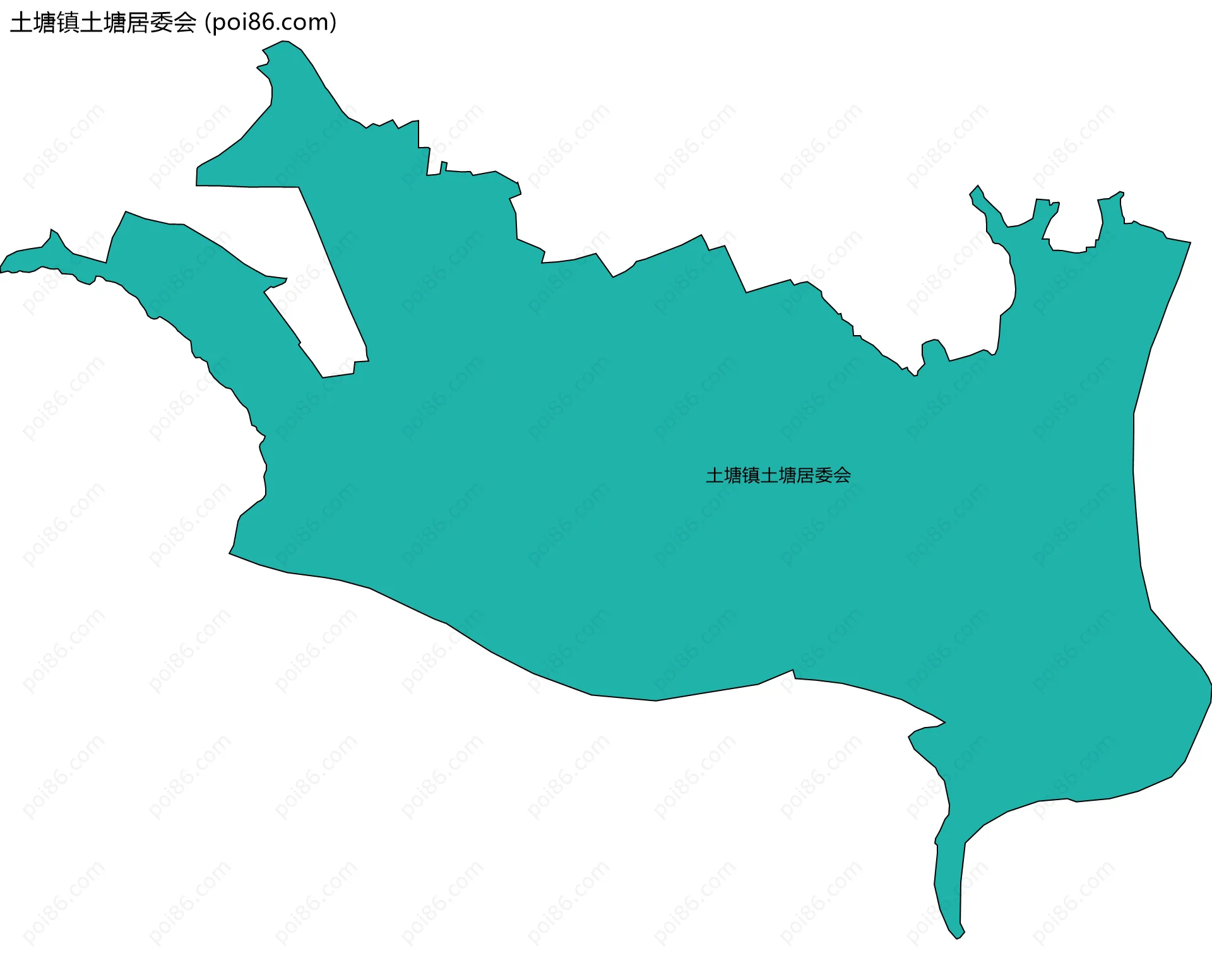 土塘镇土塘居委会边界地图