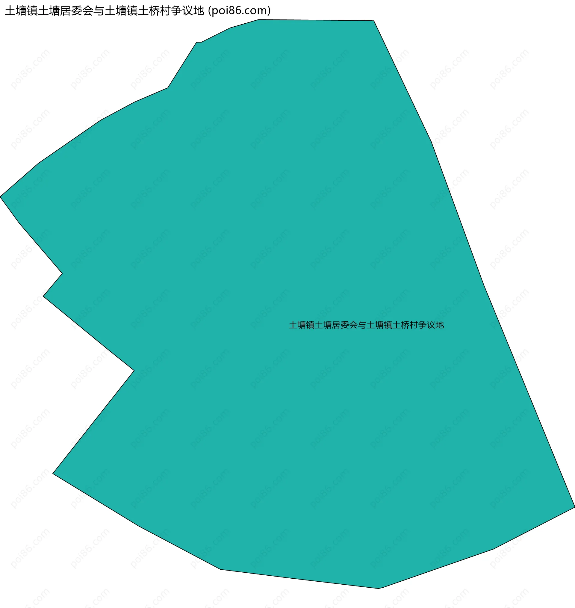 土塘镇土塘居委会与土塘镇土桥村争议地边界地图